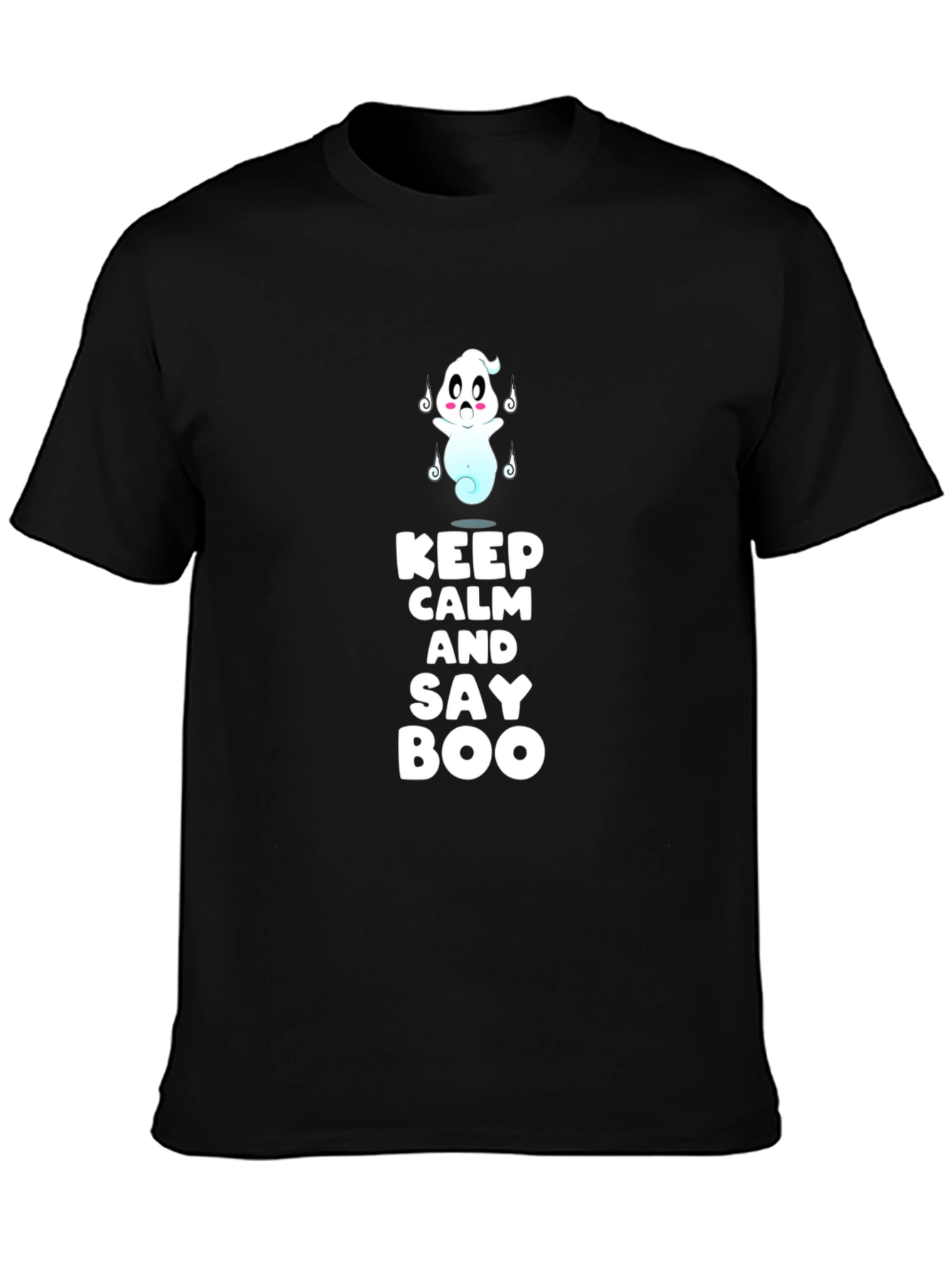Keep Calm and Say Boo Ghost Graphic Tee