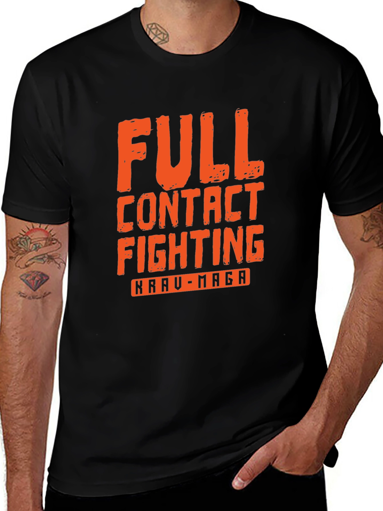 Full Contact Fighting Krau-Maga Black T-Shirt