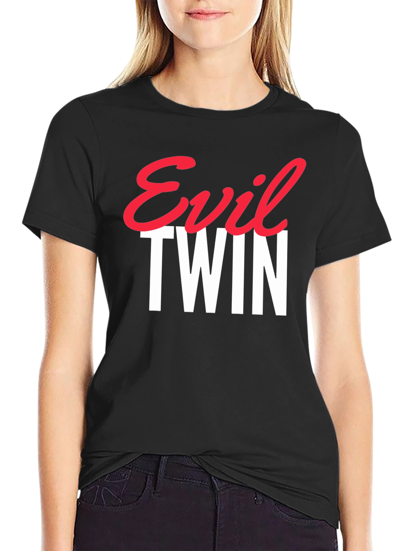 Evil Twin Graphic Tee - Trendy Statement T-Shirt