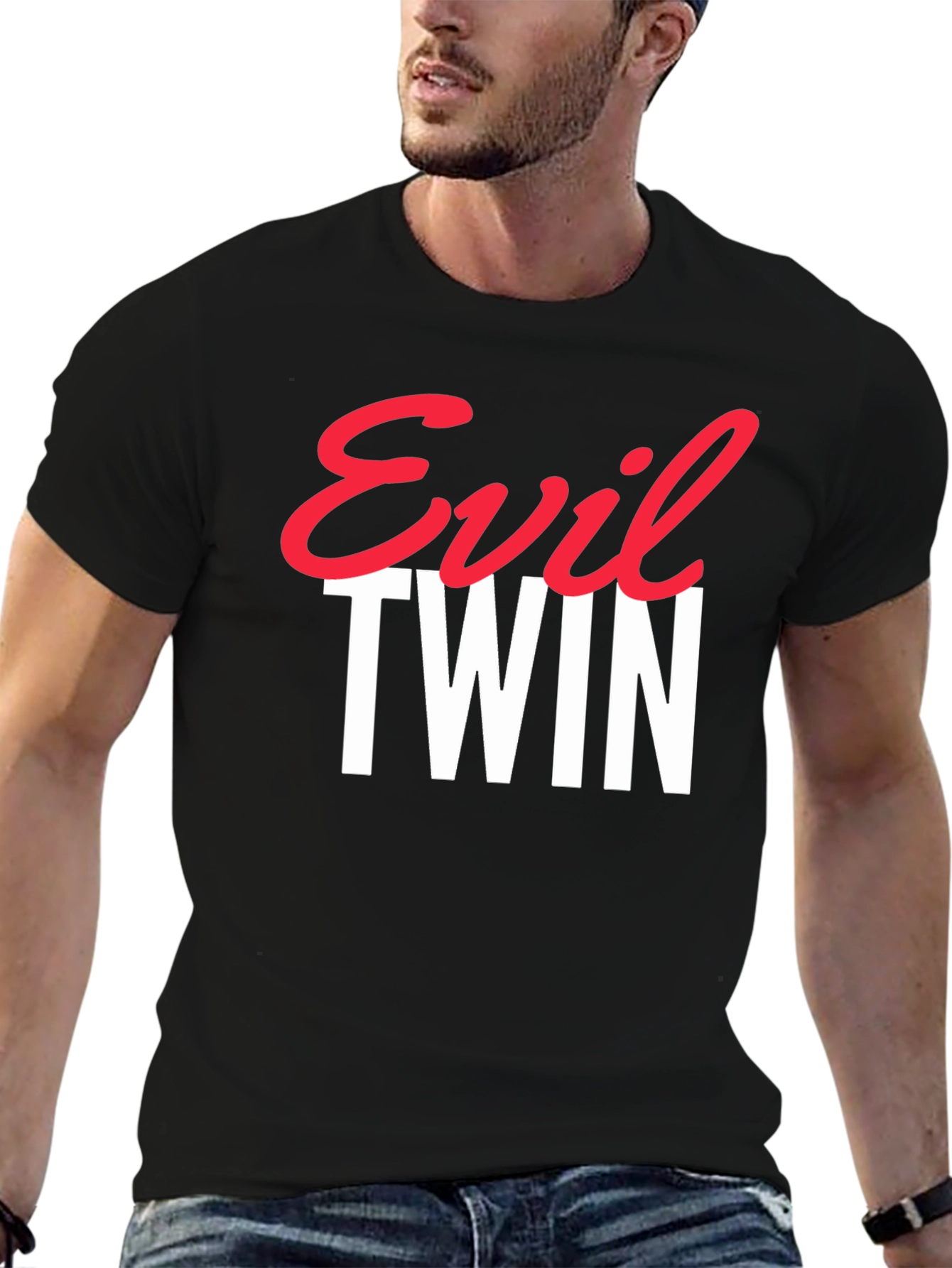 Evil Twin Graphic Tee - Trendy Statement T-Shirt