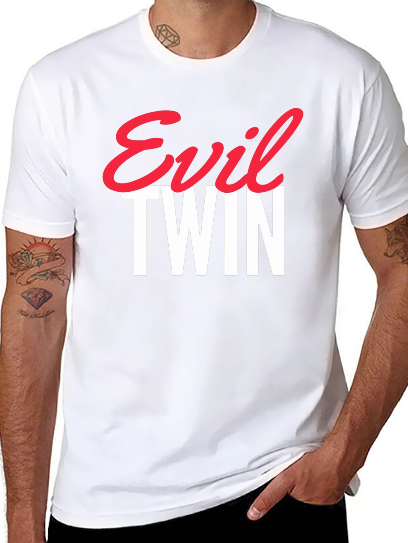 Evil Twin Graphic Tee - Trendy Statement T-Shirt