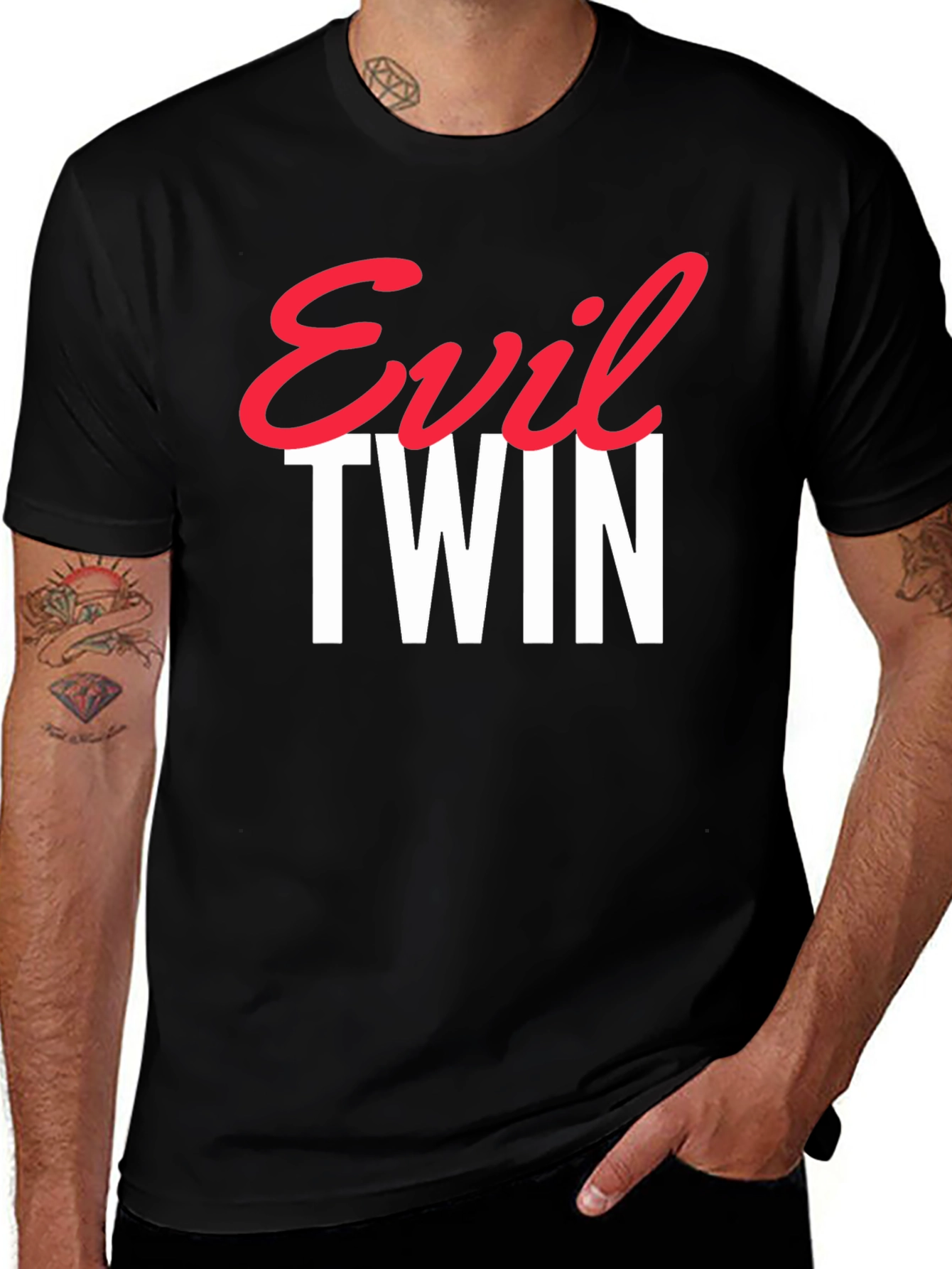 Evil Twin Graphic Tee - Trendy Statement T-Shirt