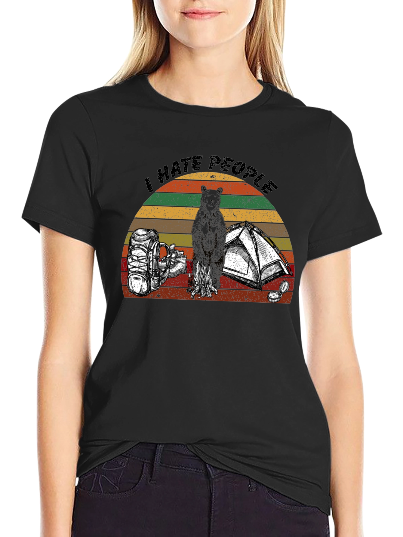 I Hate People Camping Graphic T-Shirt