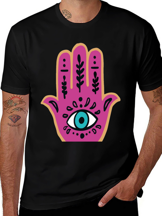 Hamsa Hand Graphic Tee - Stylish Protection