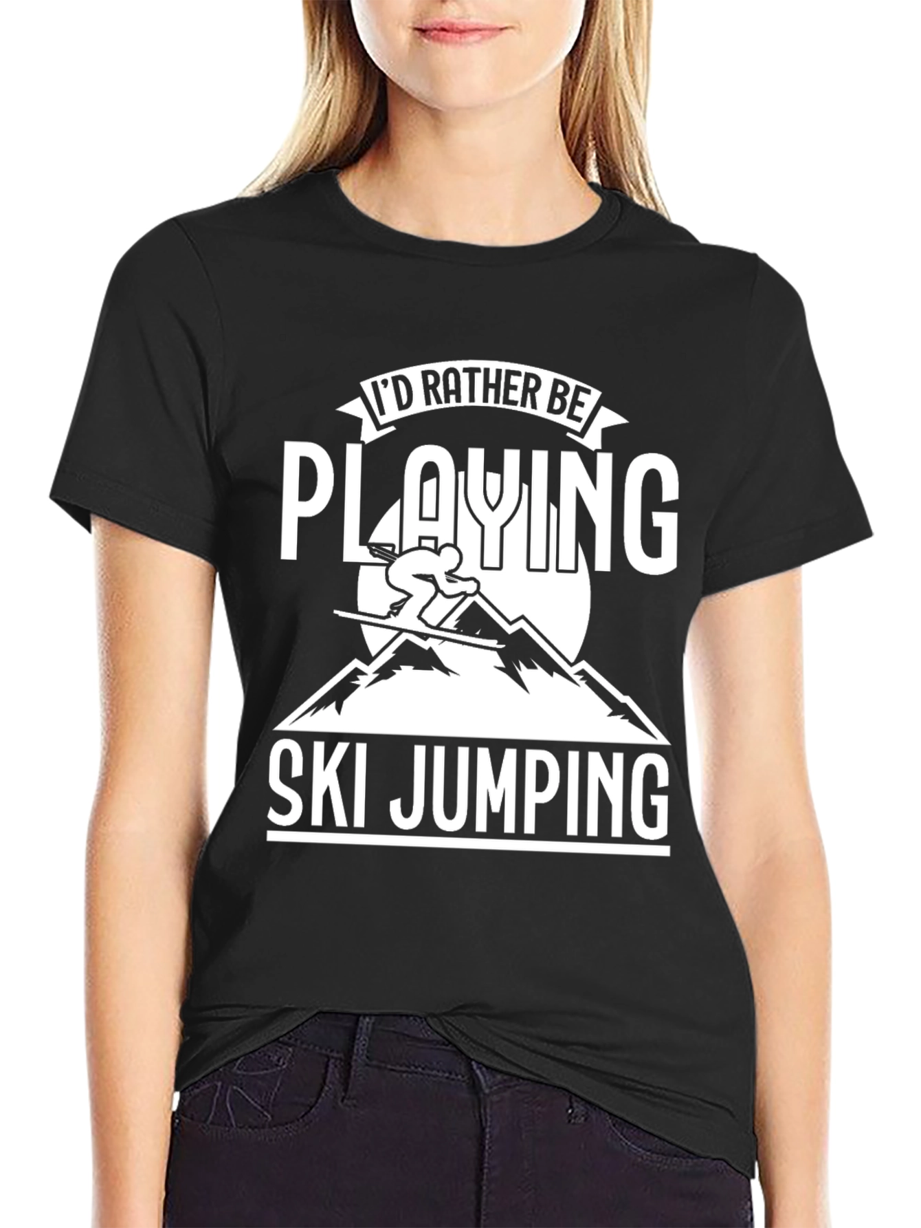 Ski Jumping T-Shirt - Id Rather Be Playing