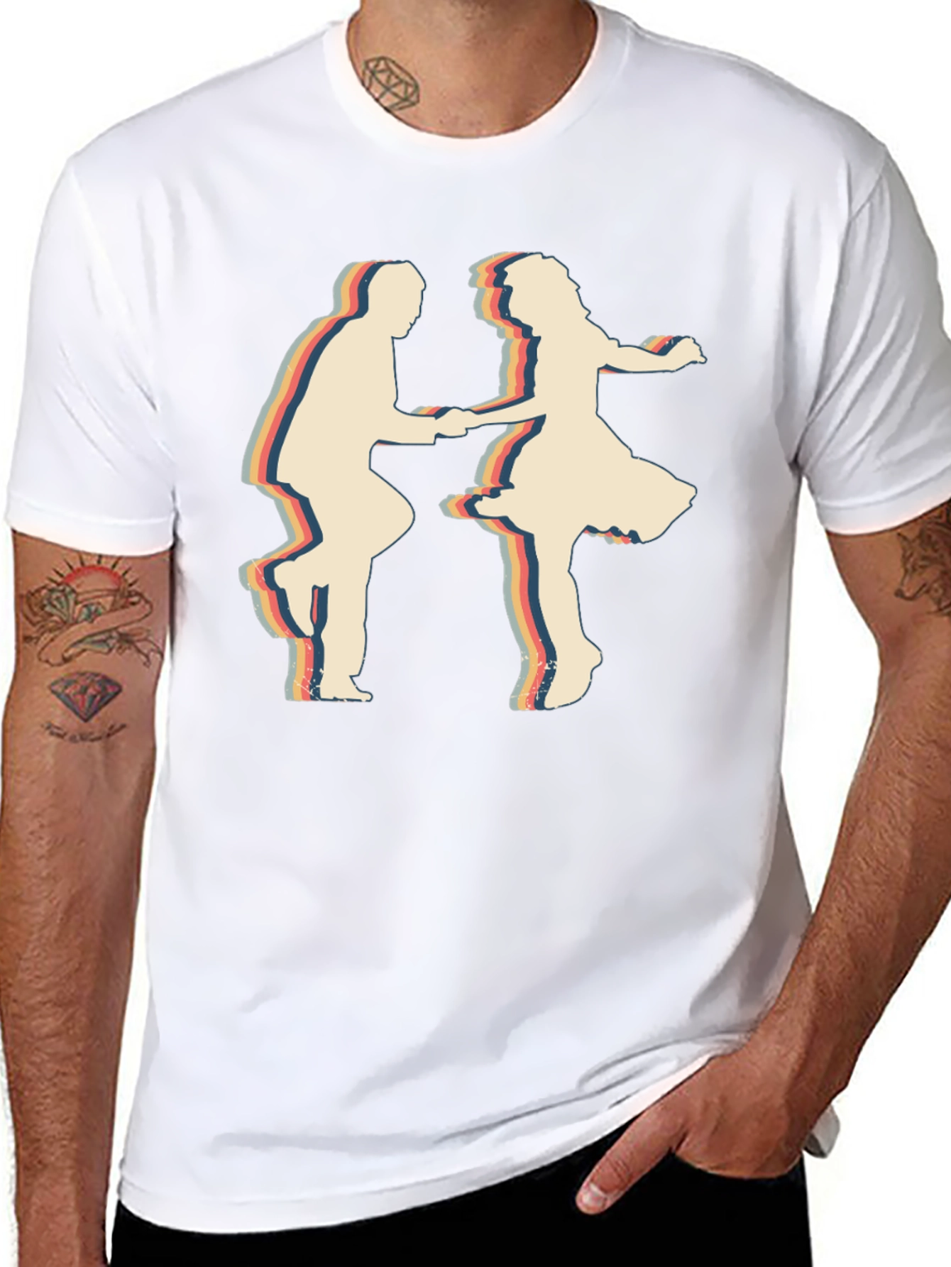 Retro Dance Silhouette Graphic Tee