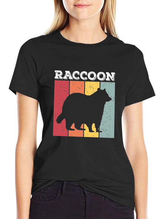 Retro Raccoon Graphic Tee - Vintage Animal Design
