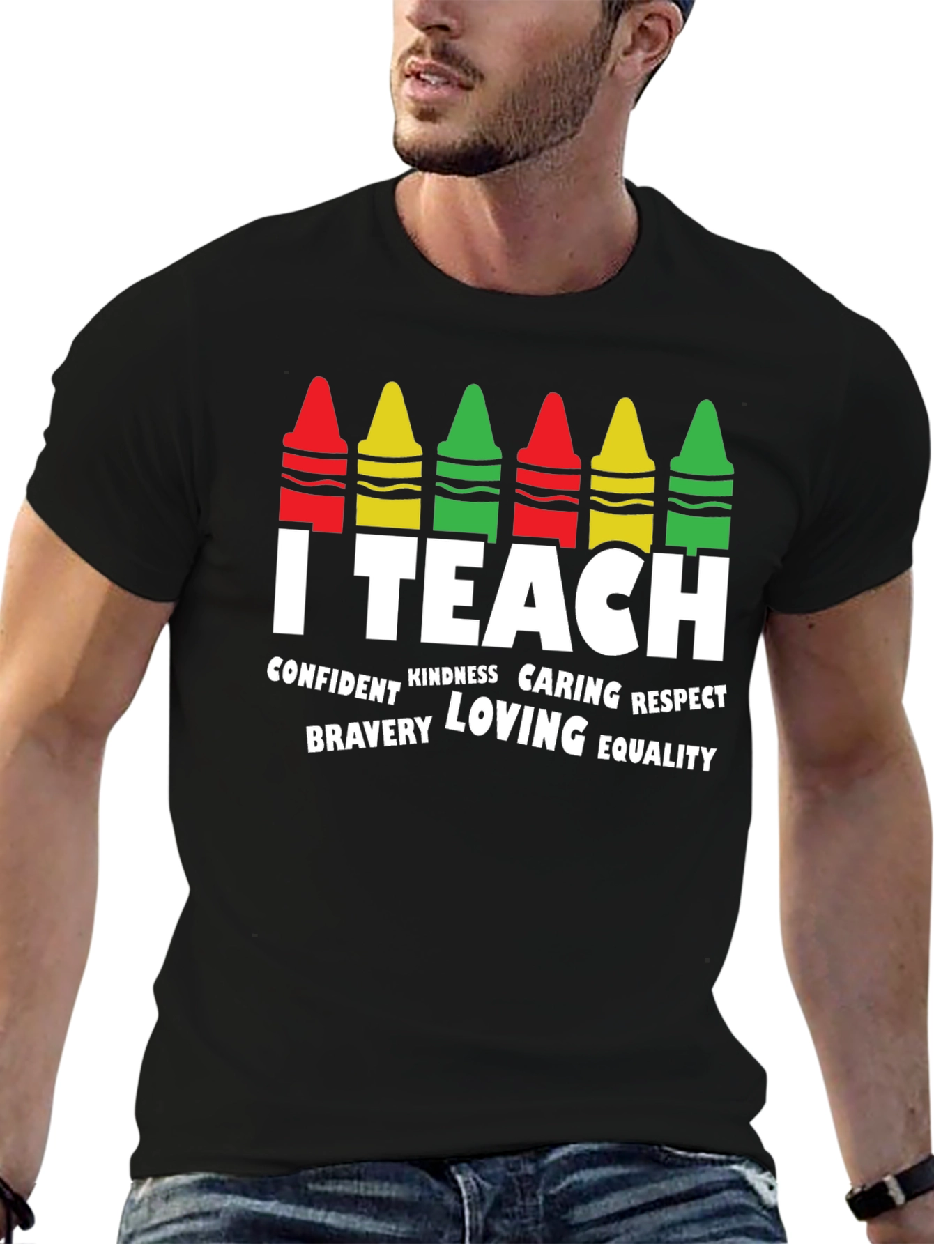 I Teach Crayon Graphic Tee - Teacher Appreciation Gift
