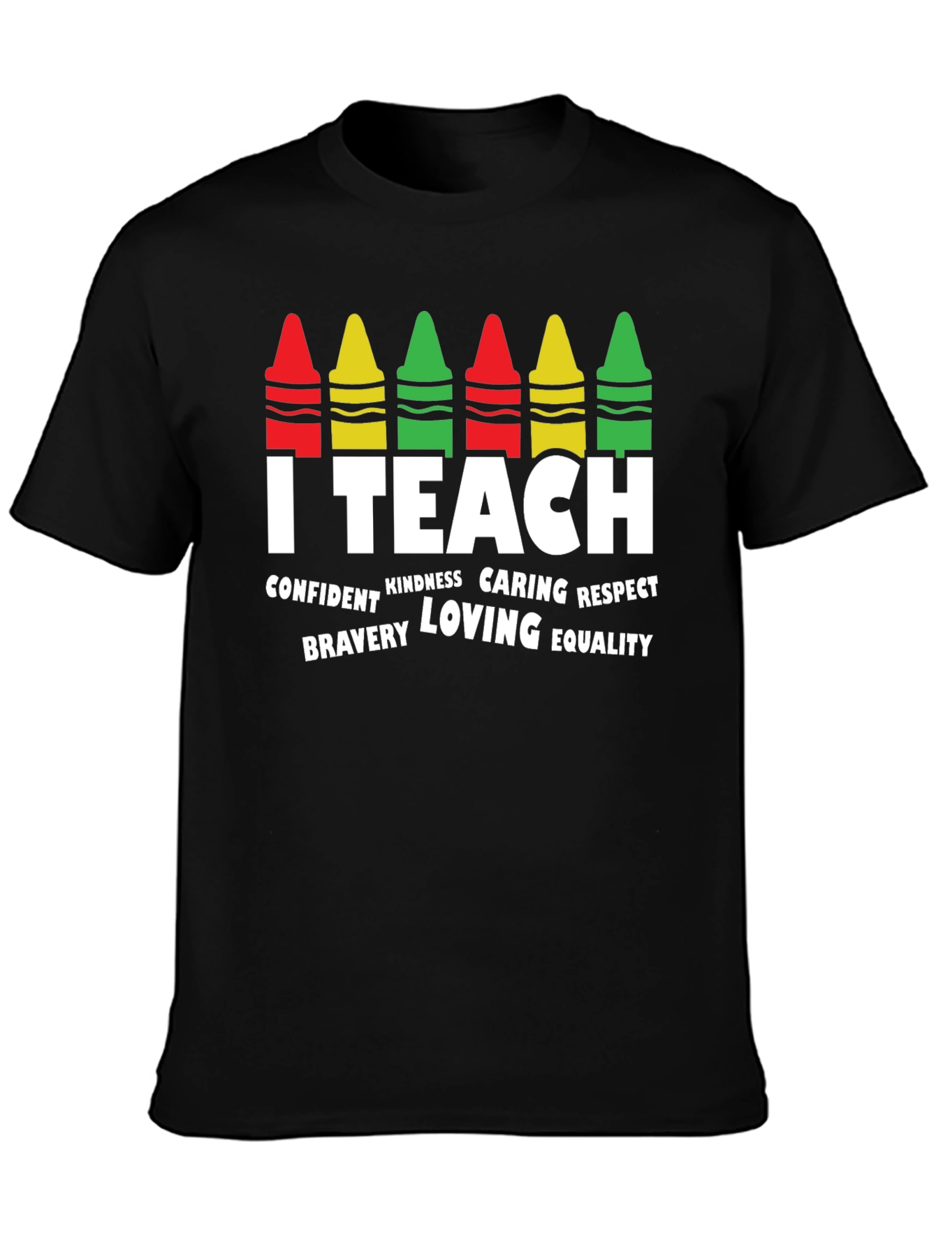 I Teach Crayon Graphic Tee - Teacher Appreciation Gift