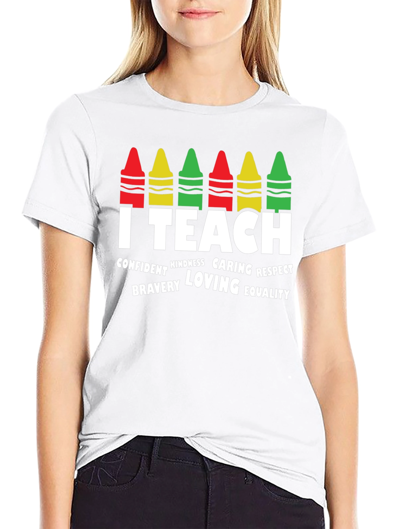 I Teach Crayon Graphic Tee - Teacher Appreciation Gift