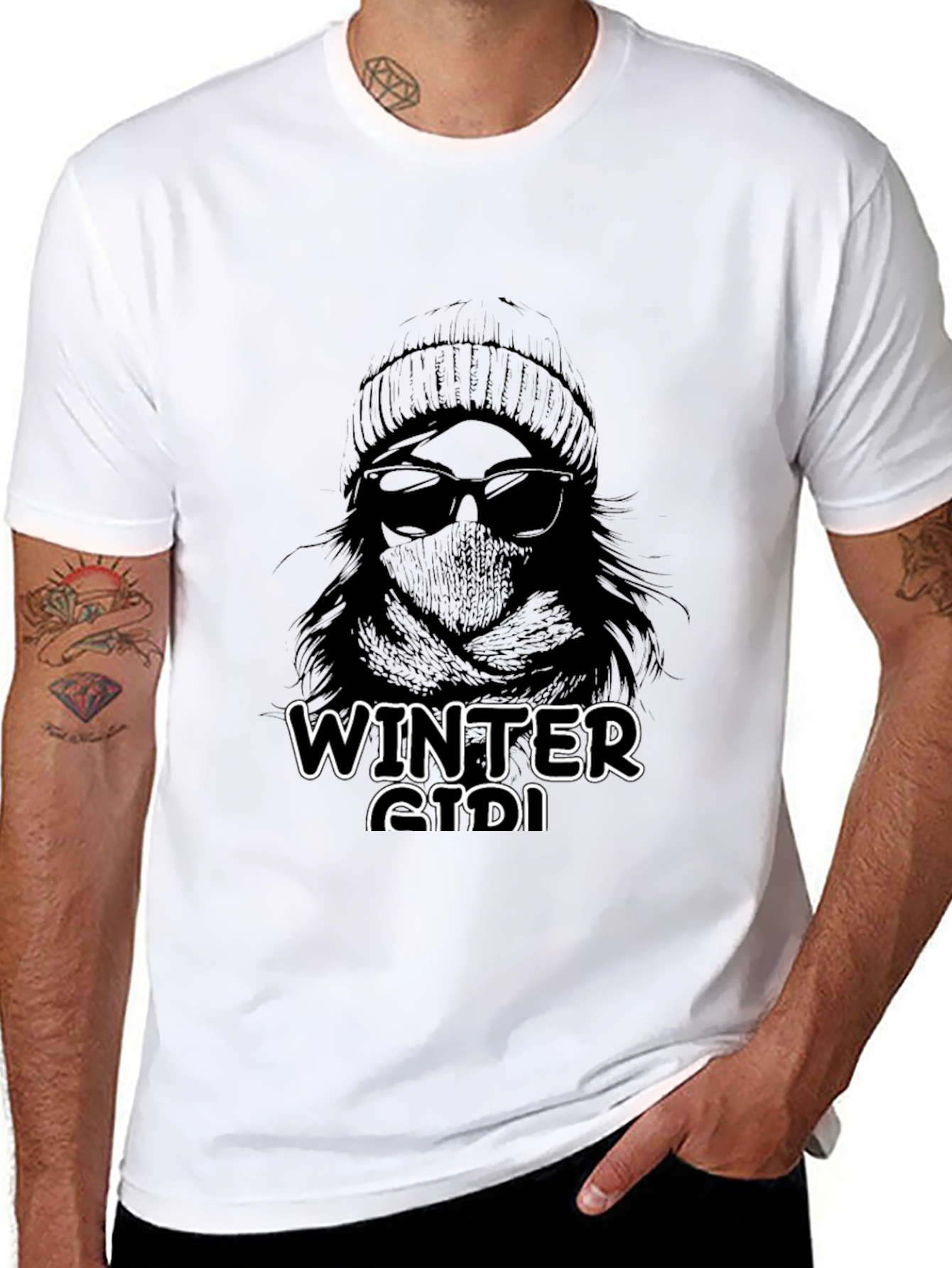 Winter Girl Graphic Tee - Stylish Unisex T-Shirt