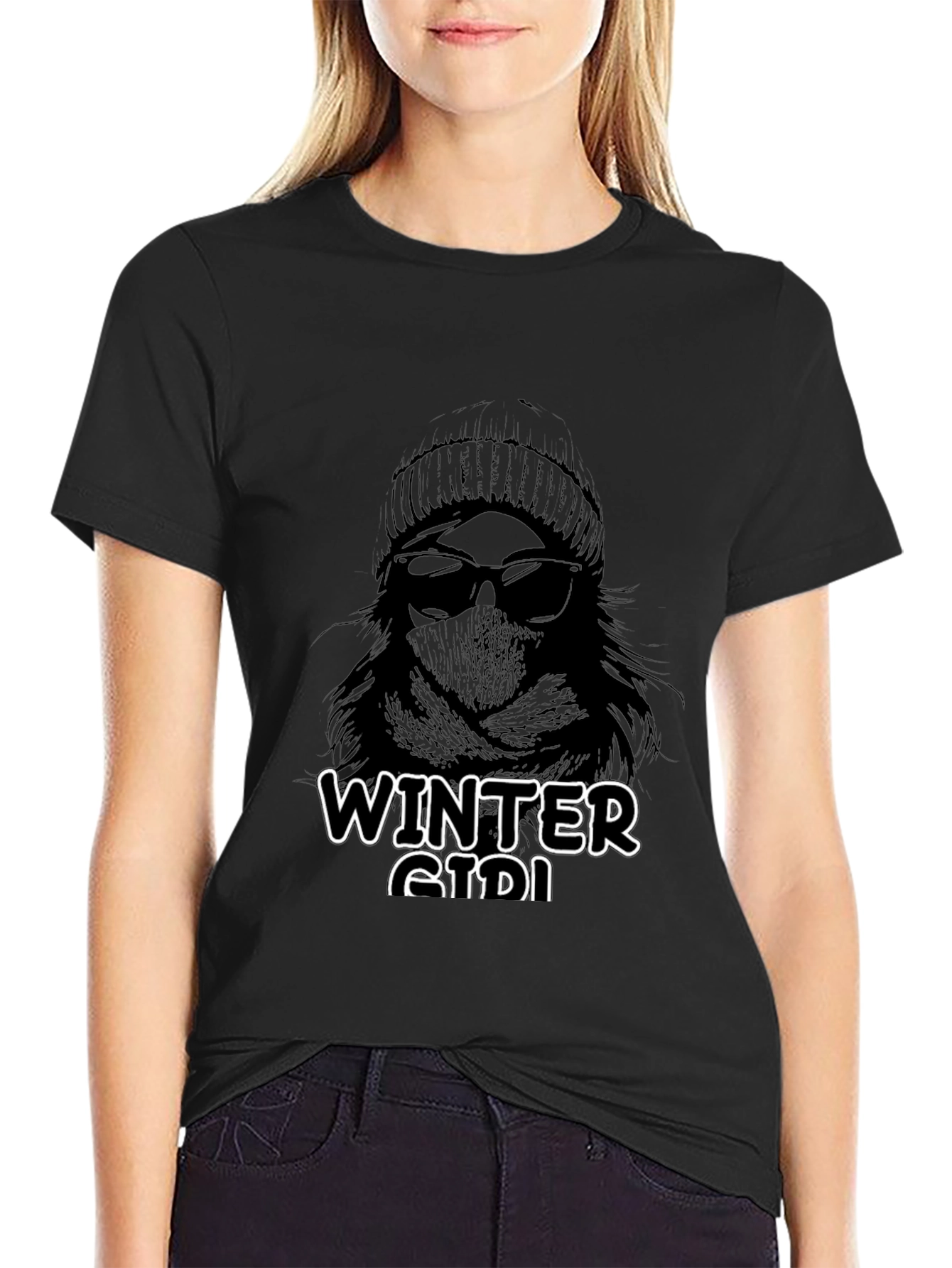 Winter Girl Graphic Tee - Stylish Unisex T-Shirt