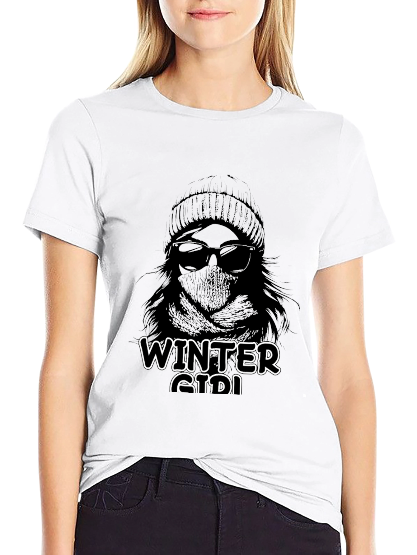 Winter Girl Graphic Tee - Stylish Unisex T-Shirt