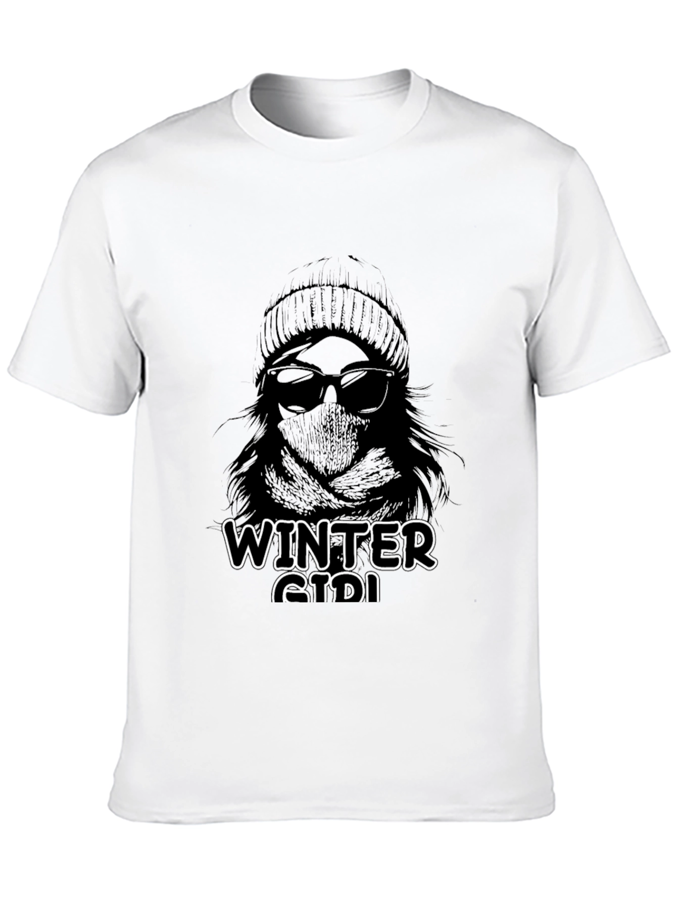 Winter Girl Graphic Tee - Stylish Unisex T-Shirt