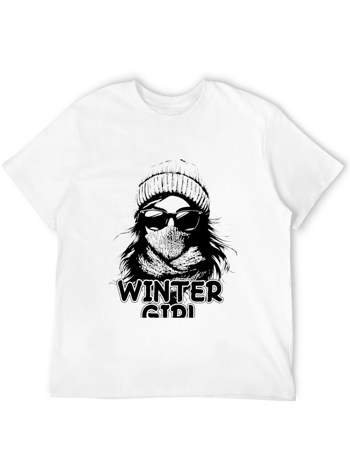 Winter Girl Graphic Tee - Stylish Unisex T-Shirt