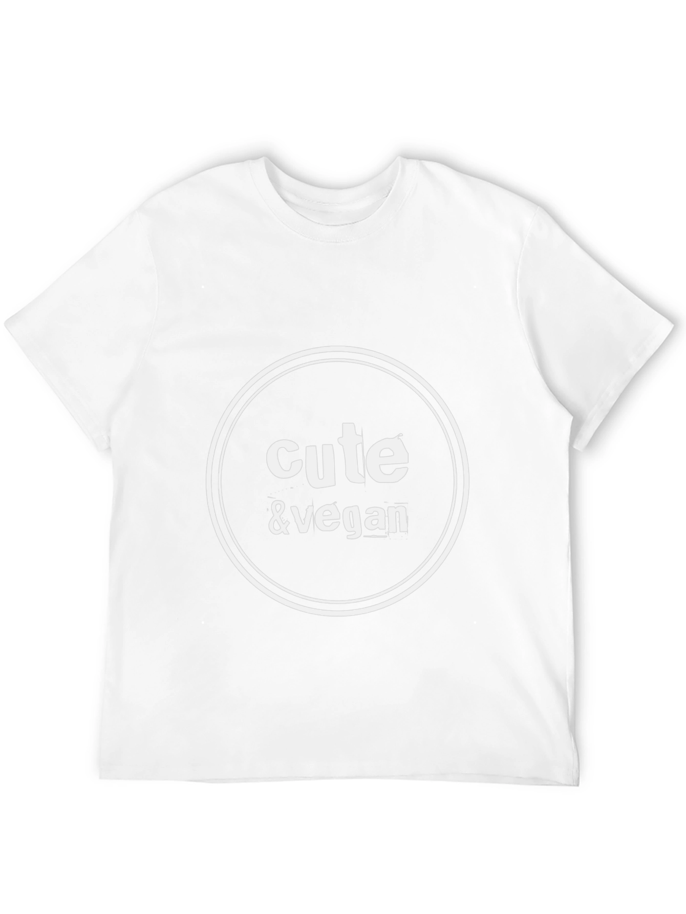 Cute & Vegan Graphic T-Shirt - Black Cotton Blend