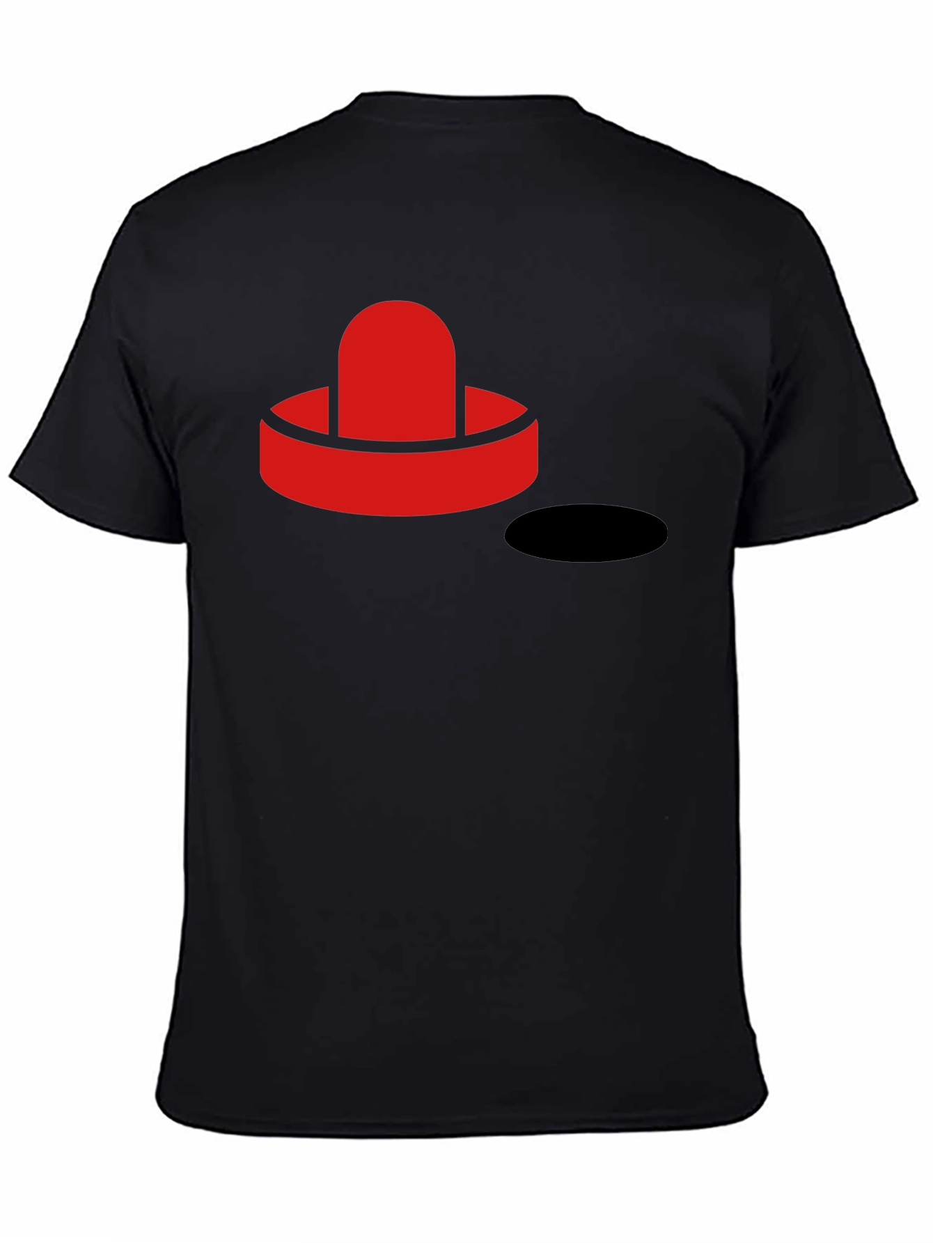 Air Hockey Puck Graphic Tee - Black T-Shirt