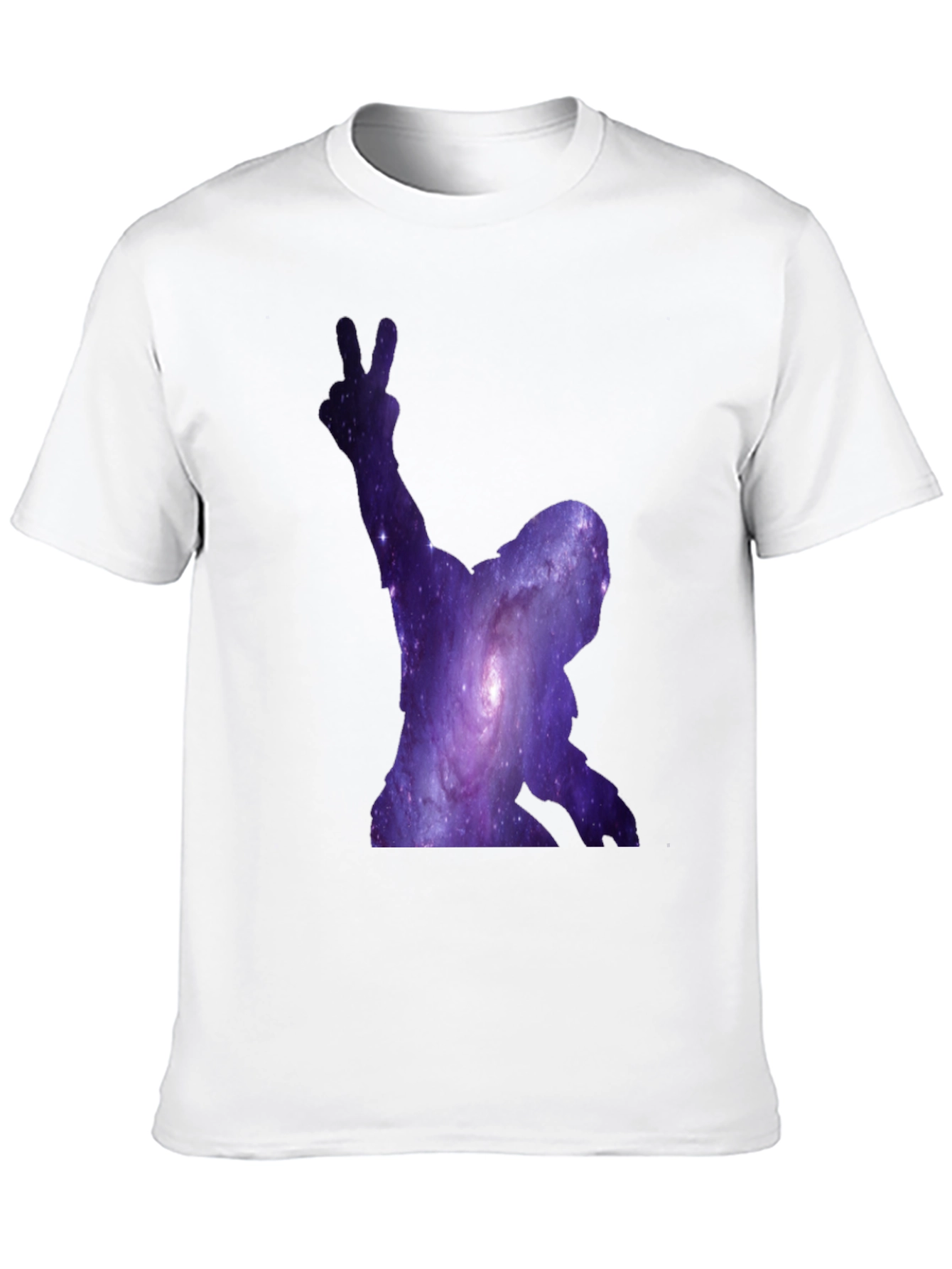 Cosmic Silhouette Tee - Galaxy Design Black T-Shirt