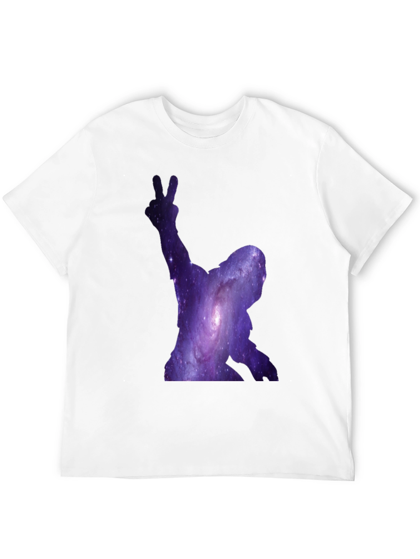 Cosmic Silhouette Tee - Galaxy Design Black T-Shirt