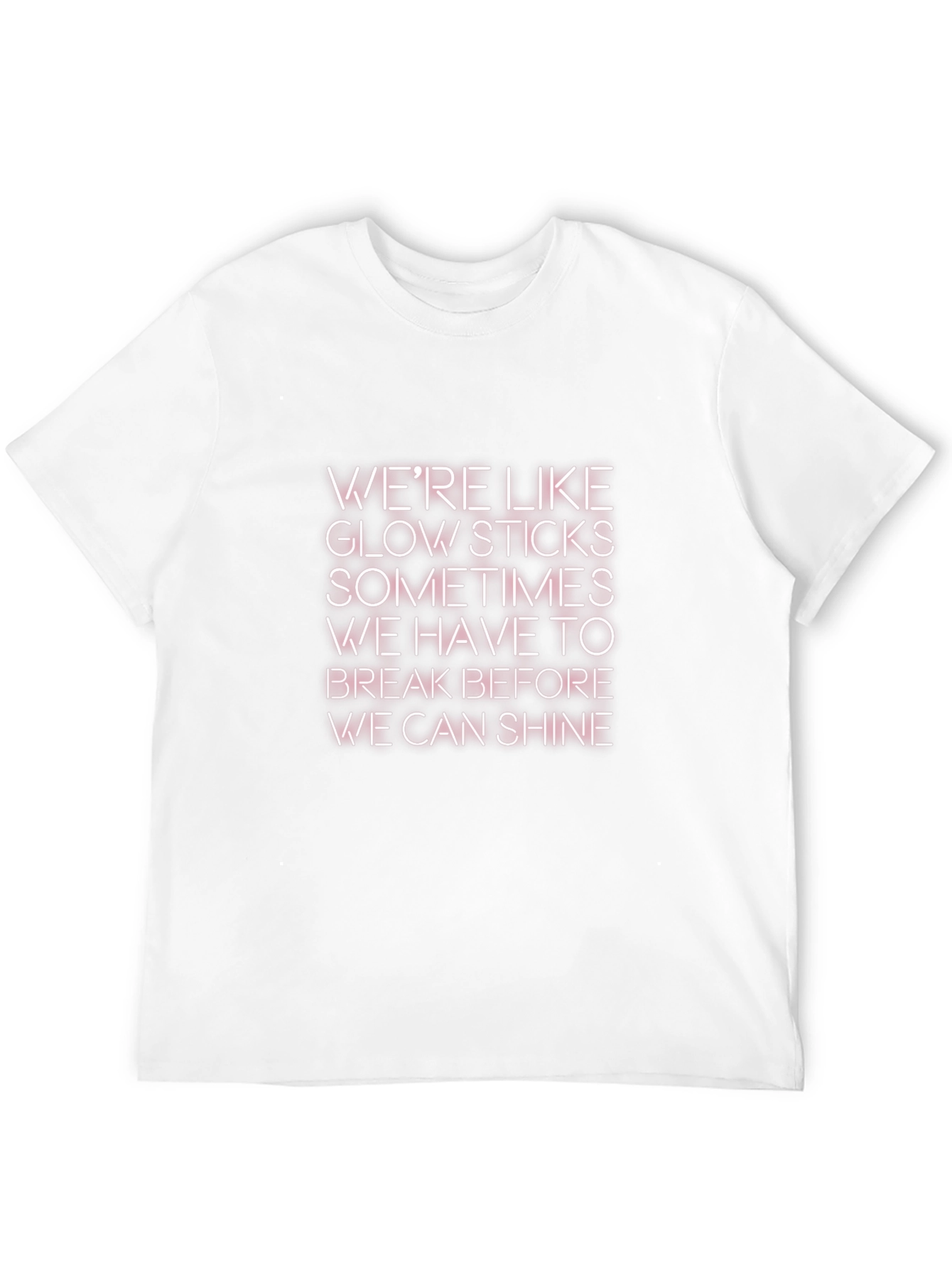 Glow Sticks Slogan Tee - Unisex Black T-Shirt