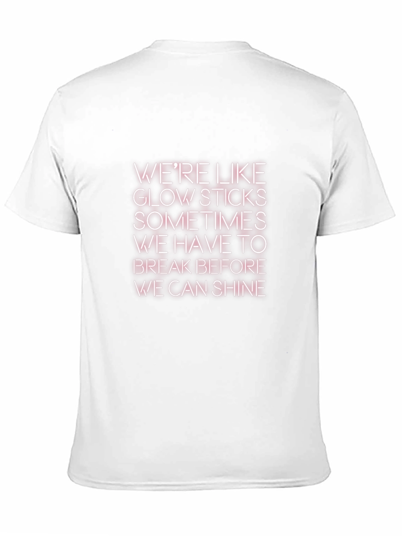 Glow Sticks Slogan Tee - Unisex Black T-Shirt
