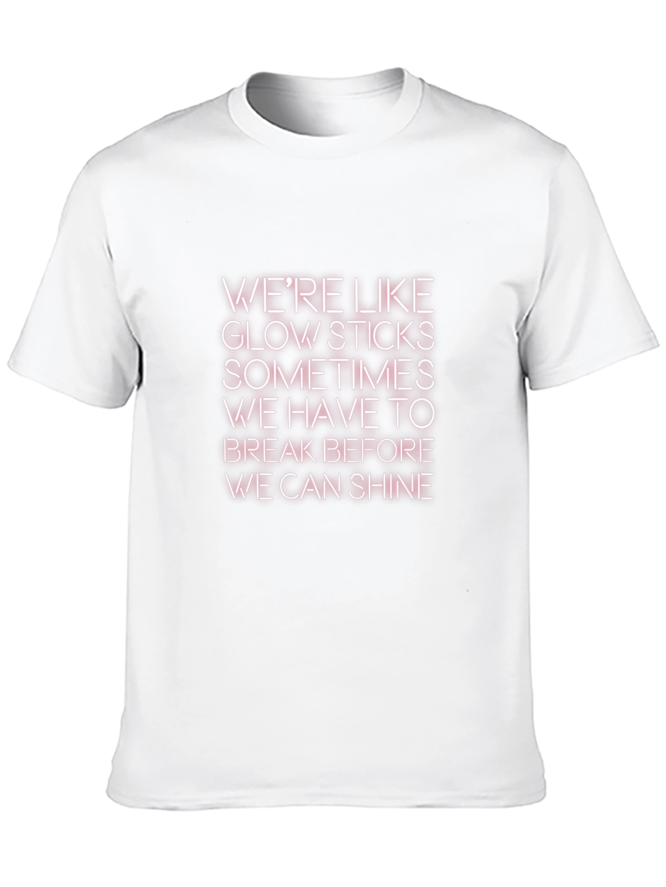 Glow Sticks Slogan Tee - Unisex Black T-Shirt