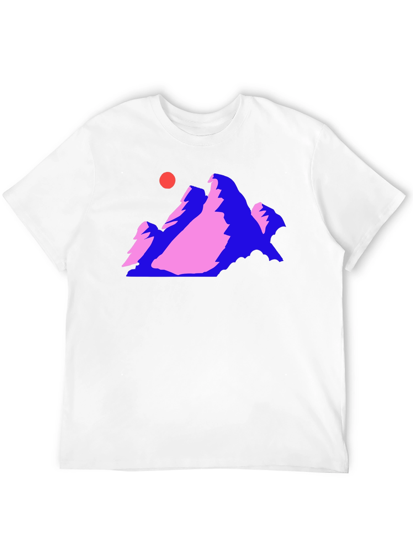 Retro Mountain Graphic Tee - Black Cotton Comfort