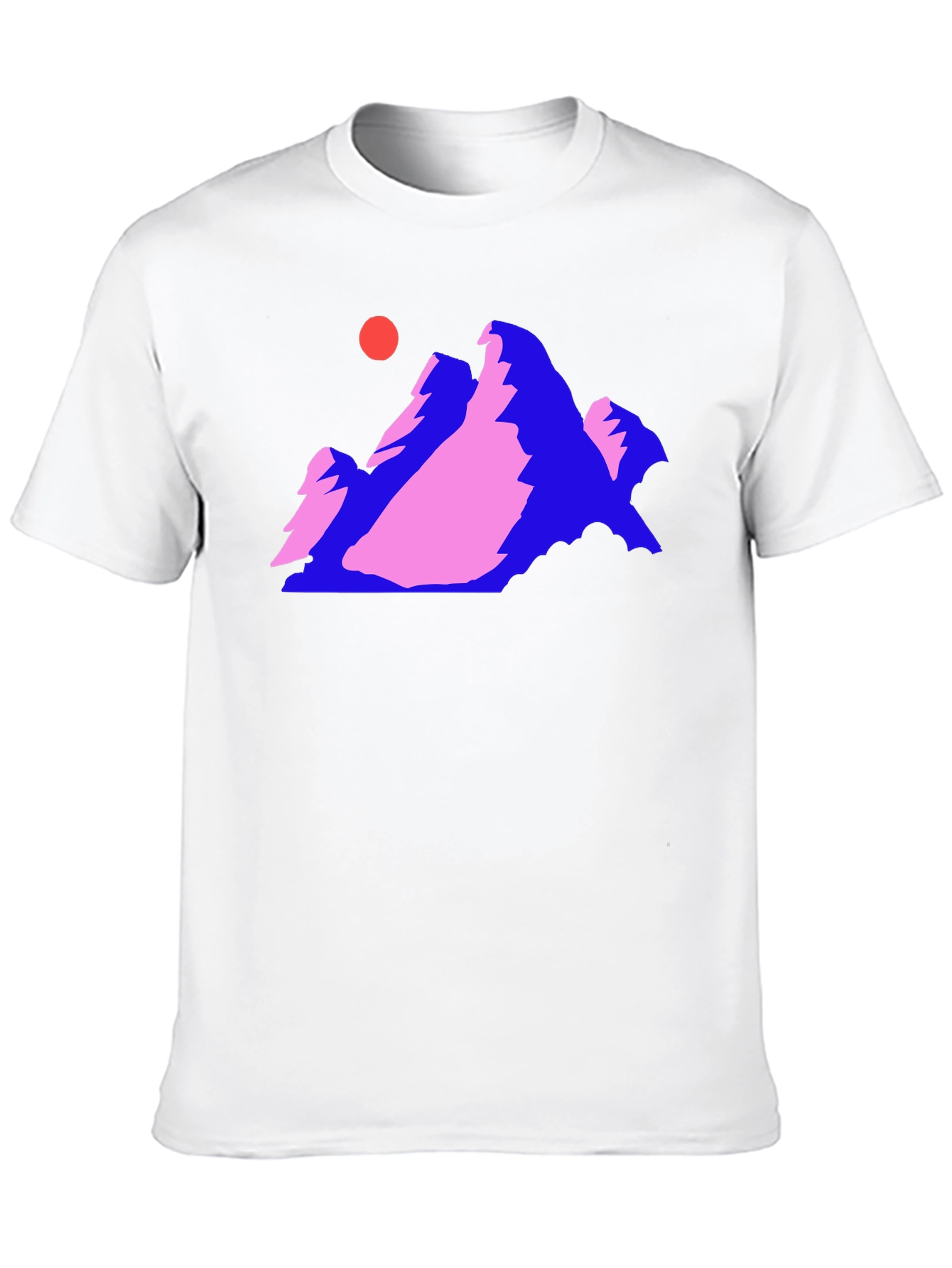 Retro Mountain Graphic Tee - Black Cotton Comfort