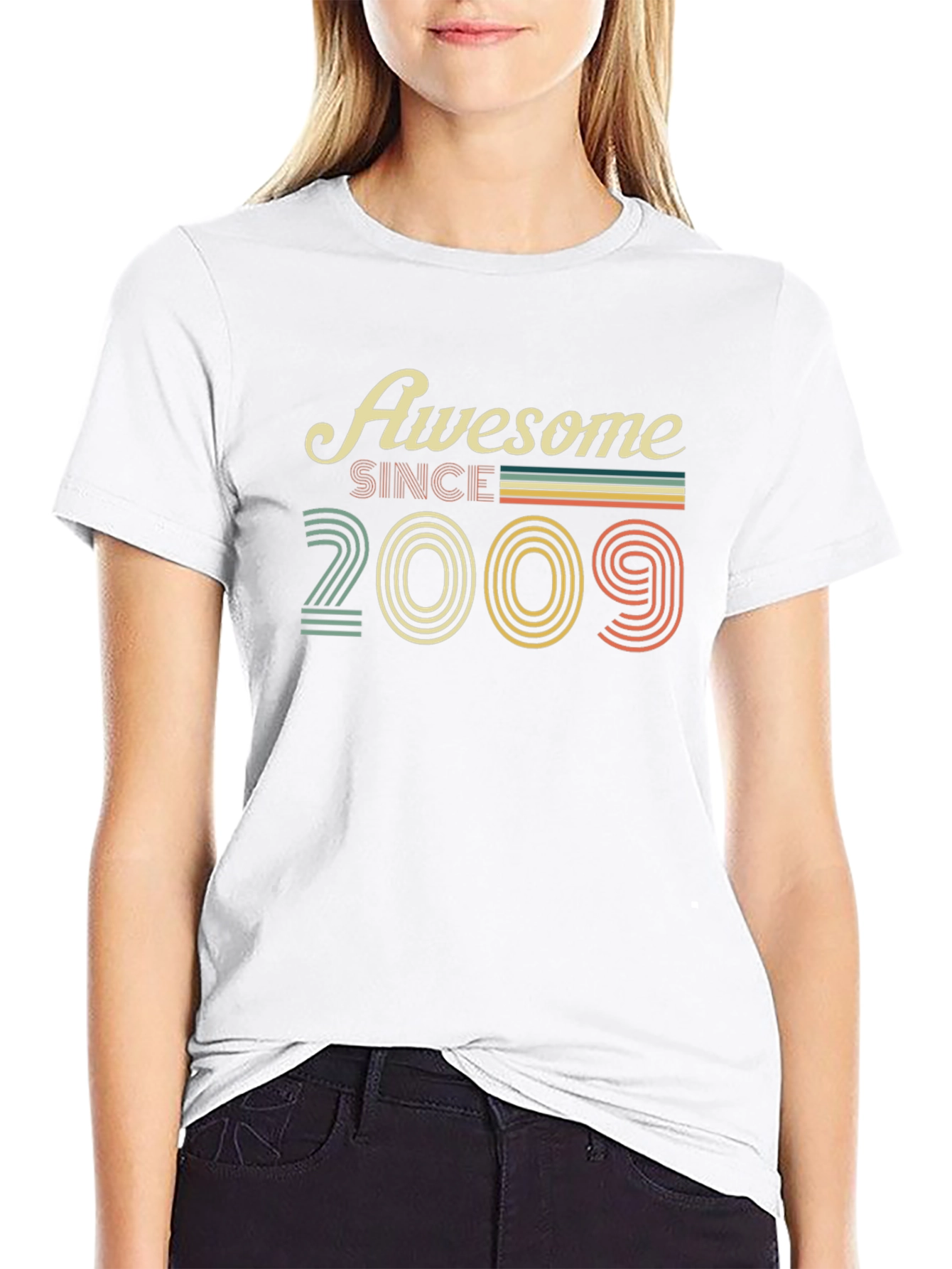 Awesome Since 2009 Black Graphic Tee