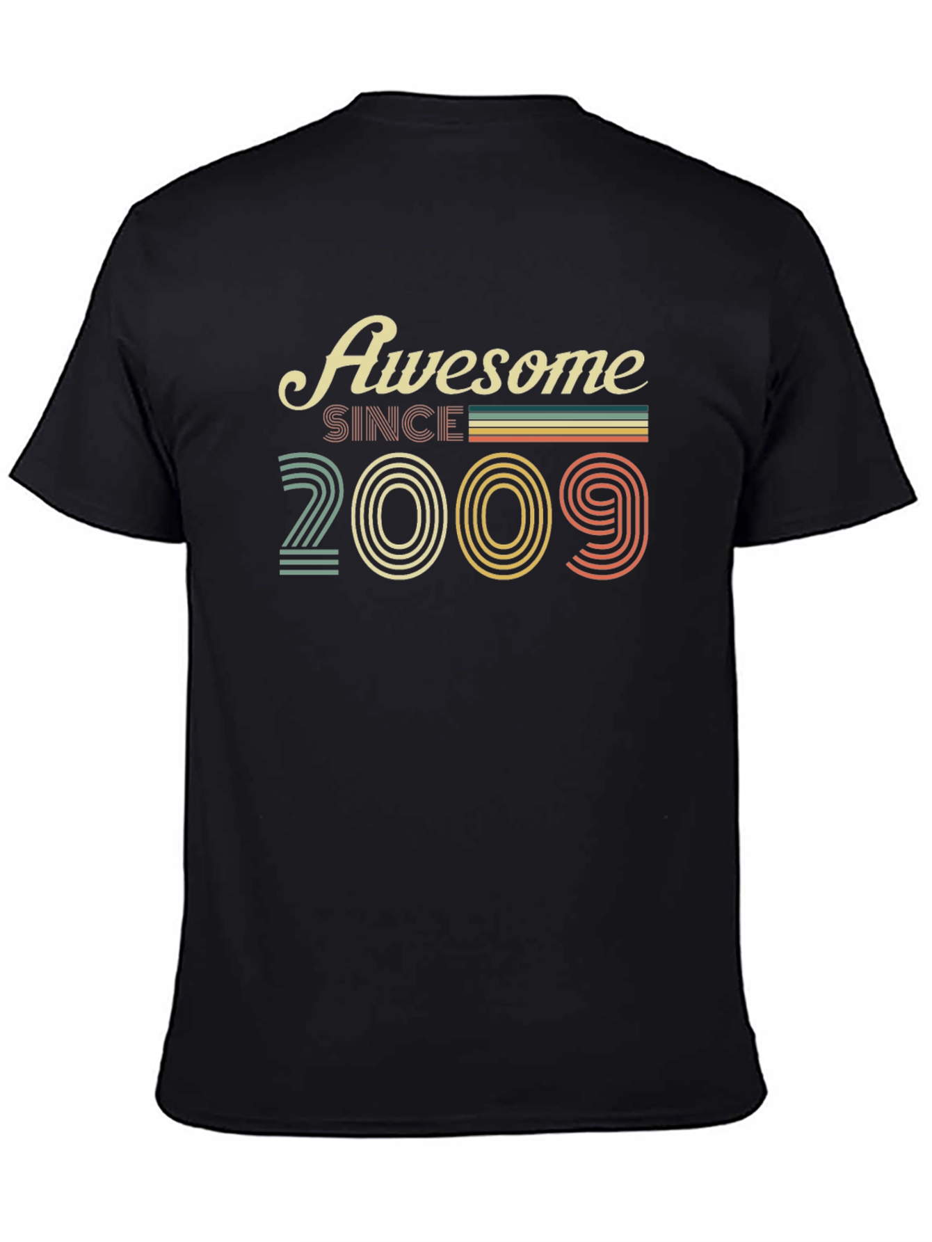 Awesome Since 2009 Black Graphic Tee