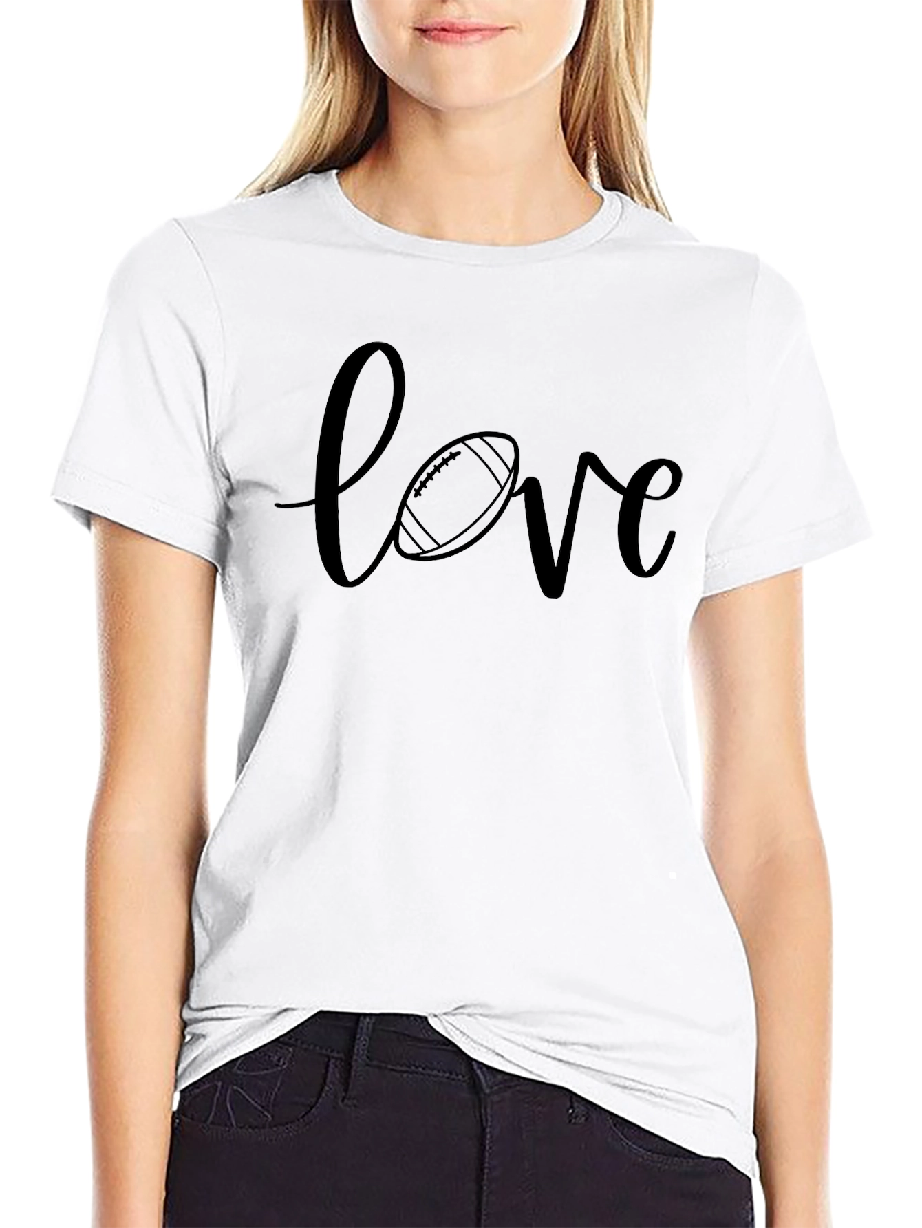 Football Love T-Shirt - Black