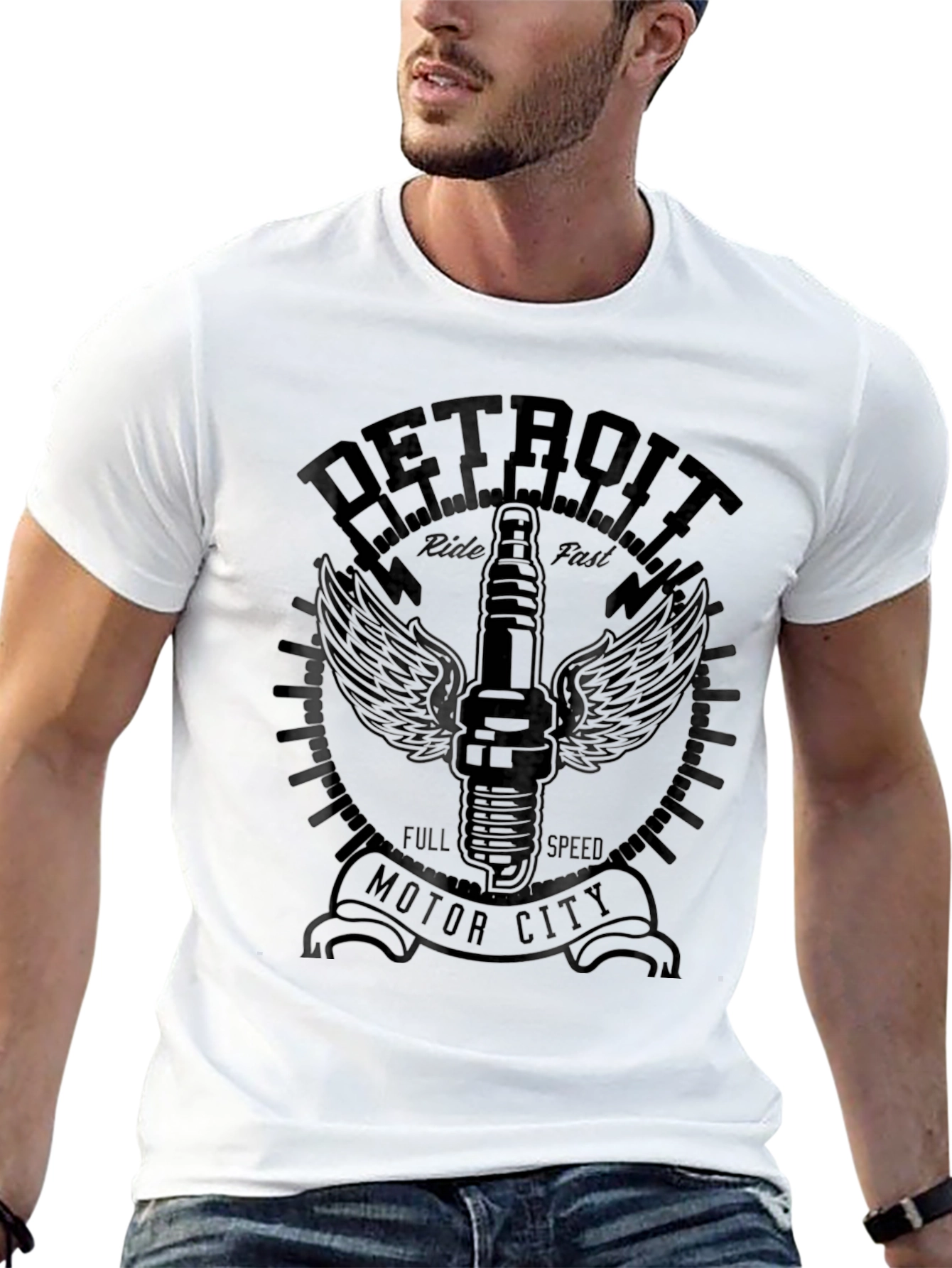 Detroit Motor City Graphic T-Shirt