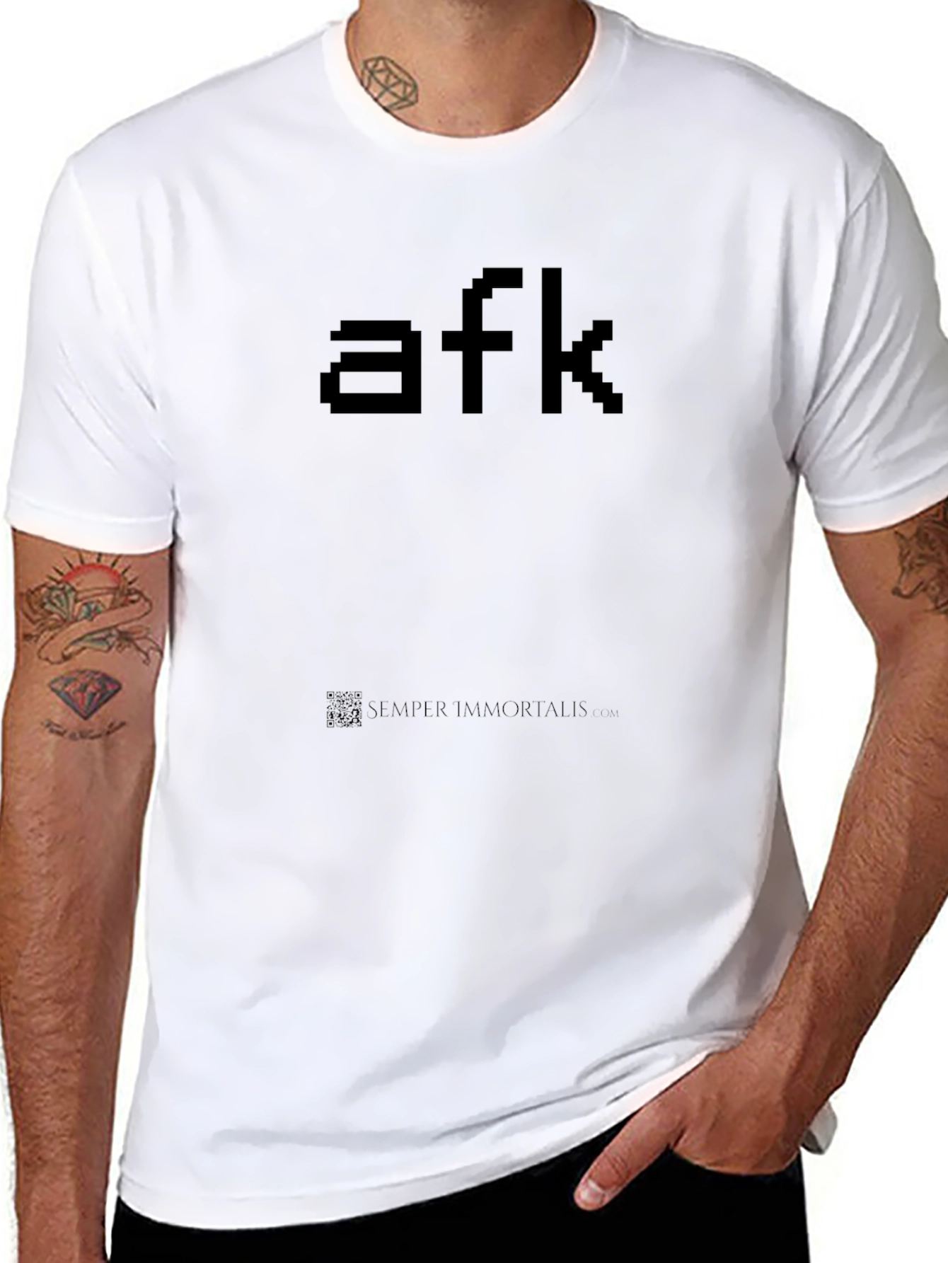 AFK Pixel Tee - Gamer Style Black T-Shirt