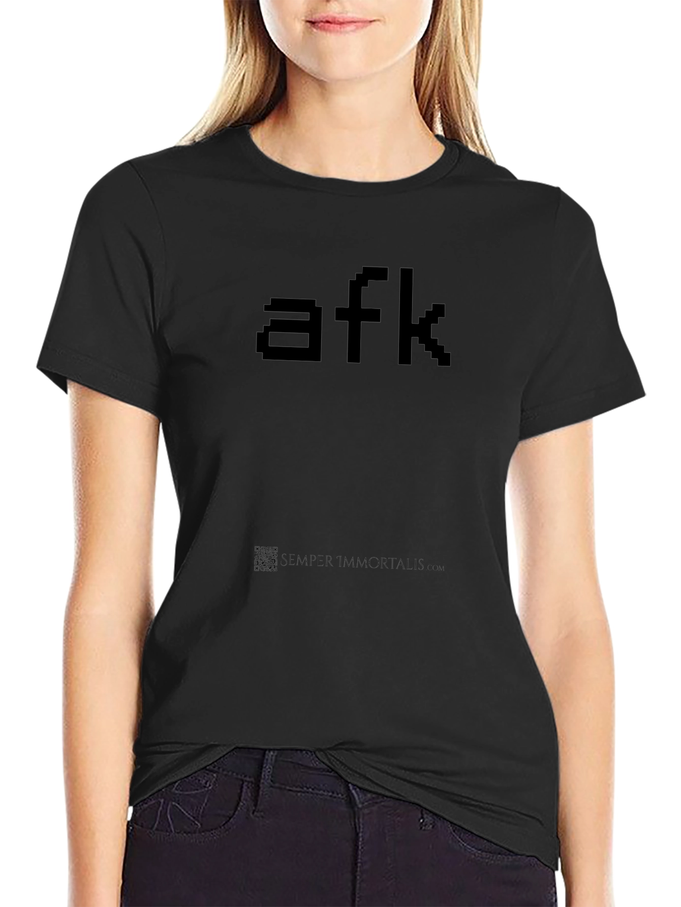 AFK Pixel Tee - Gamer Style Black T-Shirt