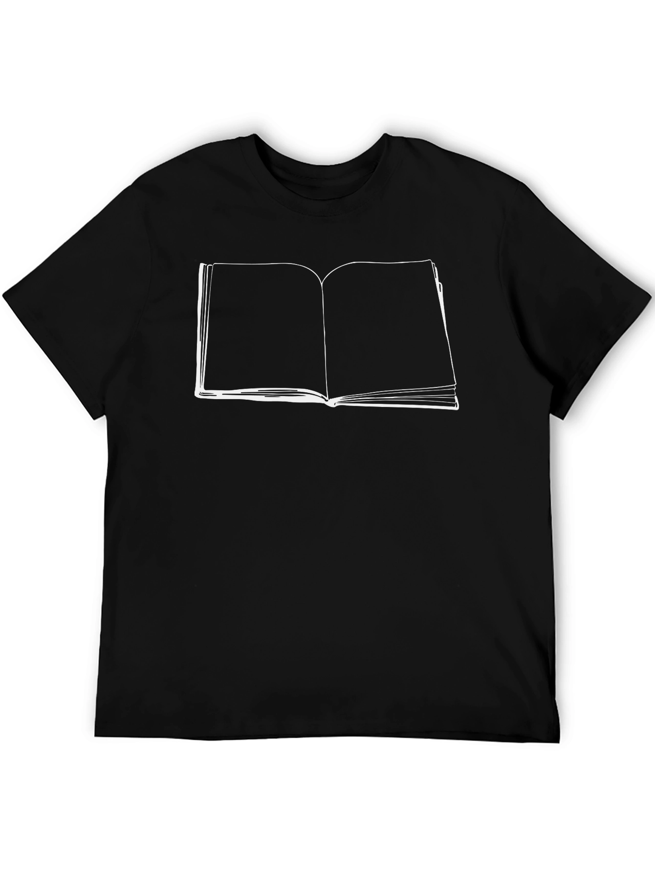 Open Book Graphic T-Shirt - Black Cotton Tee