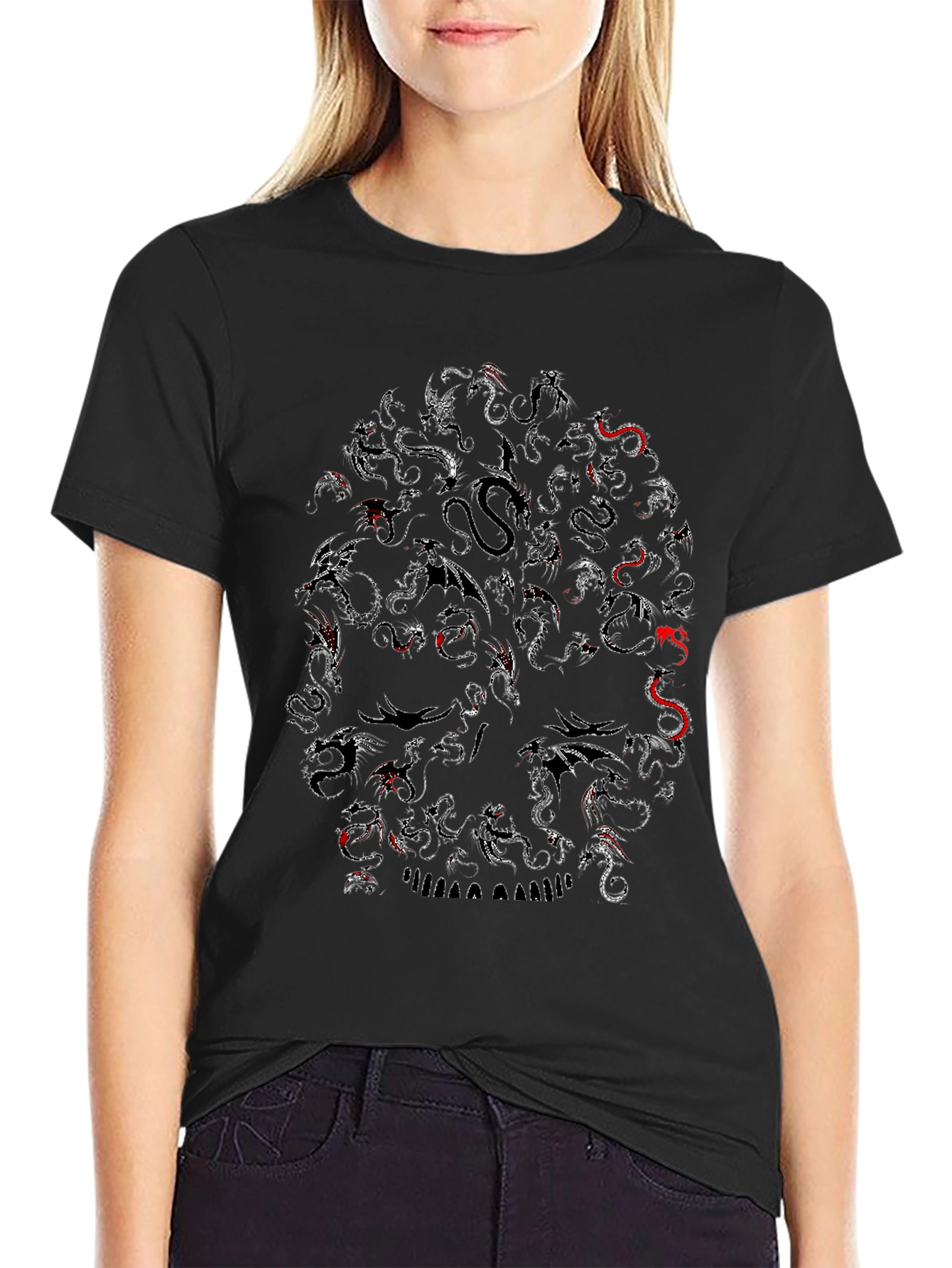 Dragon Skull Black T-Shirt