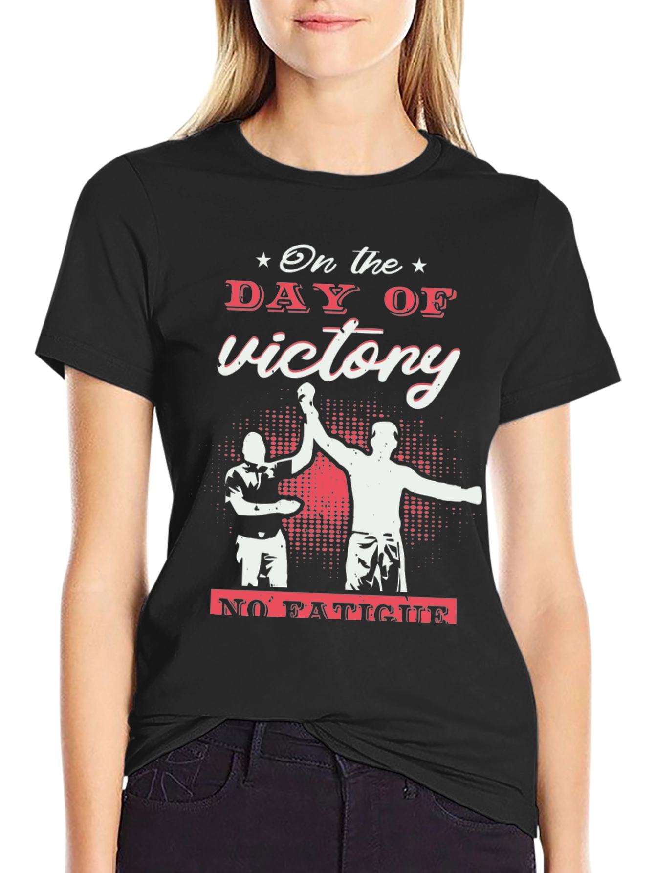 Victory Day Black Graphic Tee - Celebrate Success