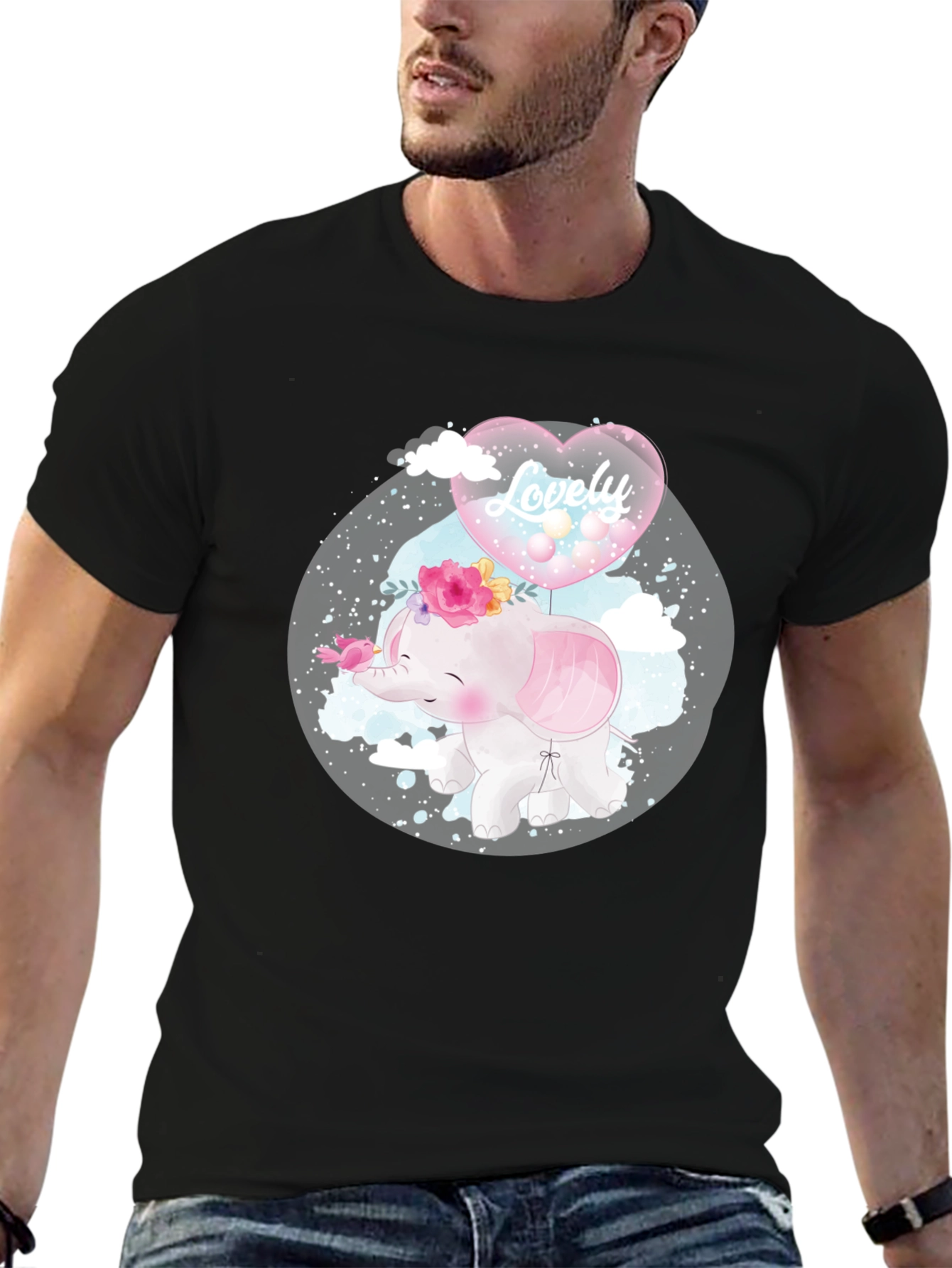 Cute Elephant with Balloon T-Shirt