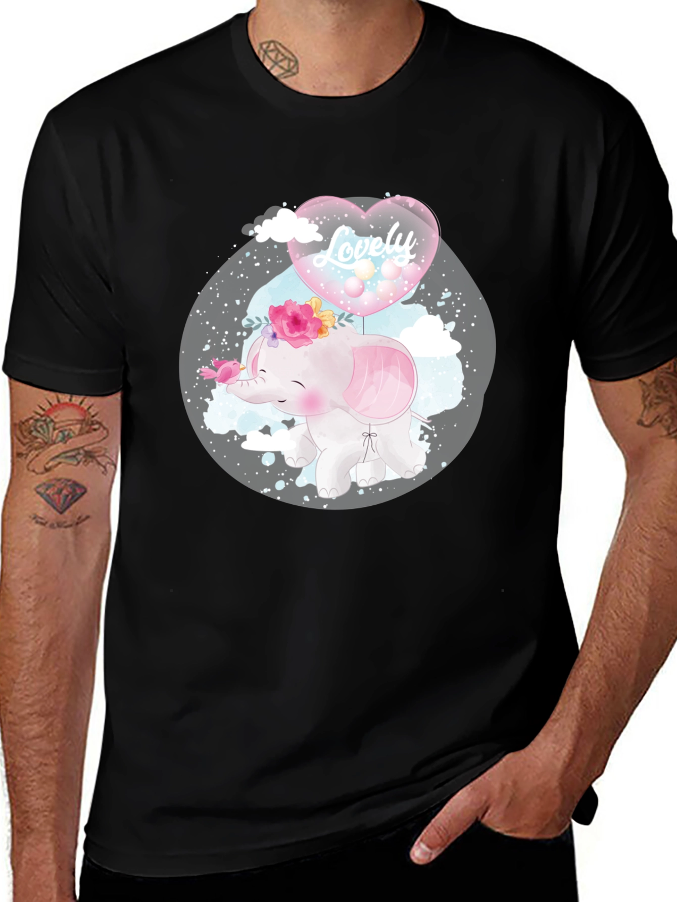 Cute Elephant with Balloon T-Shirt