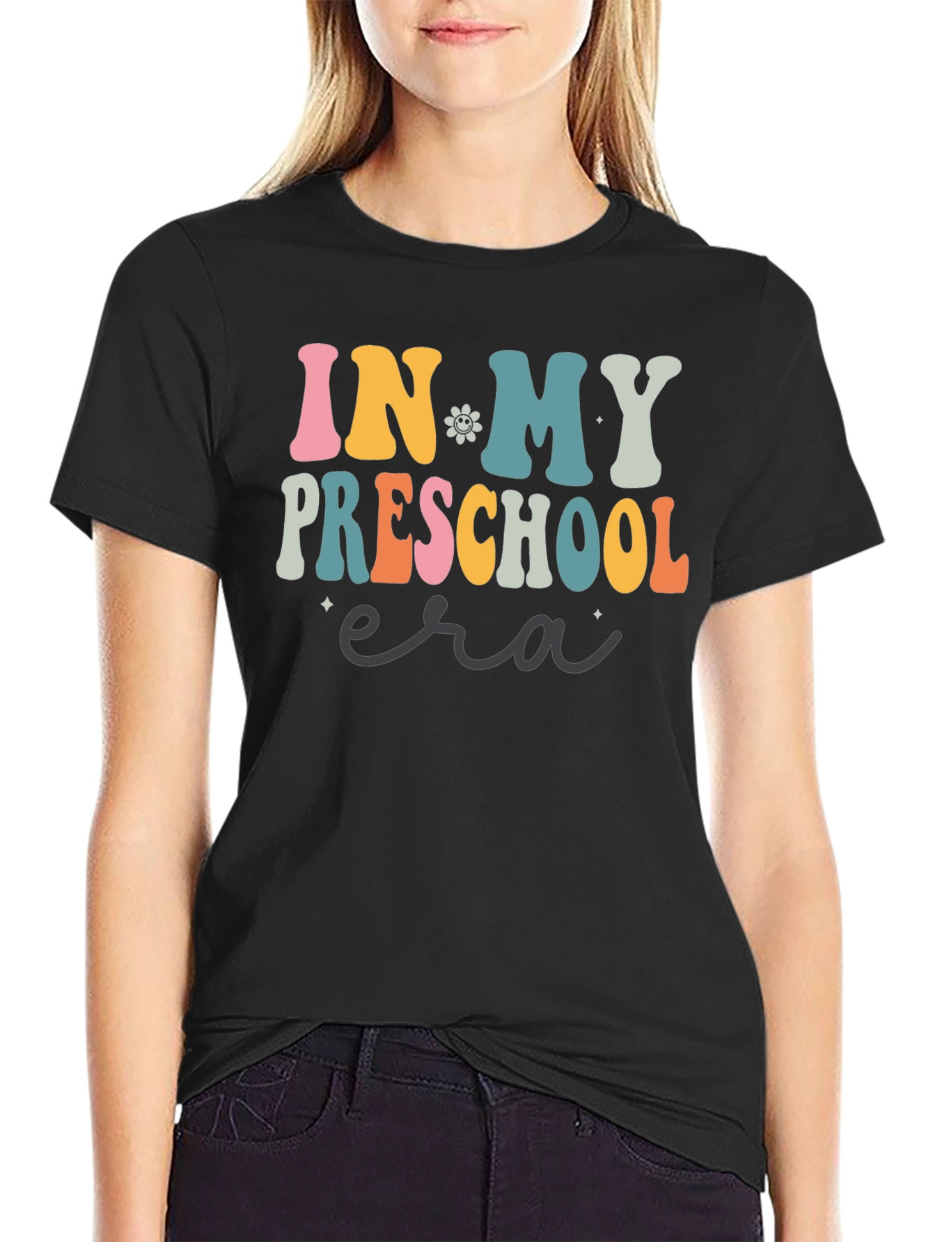 Retro In My Preschool Era Black T-Shirt