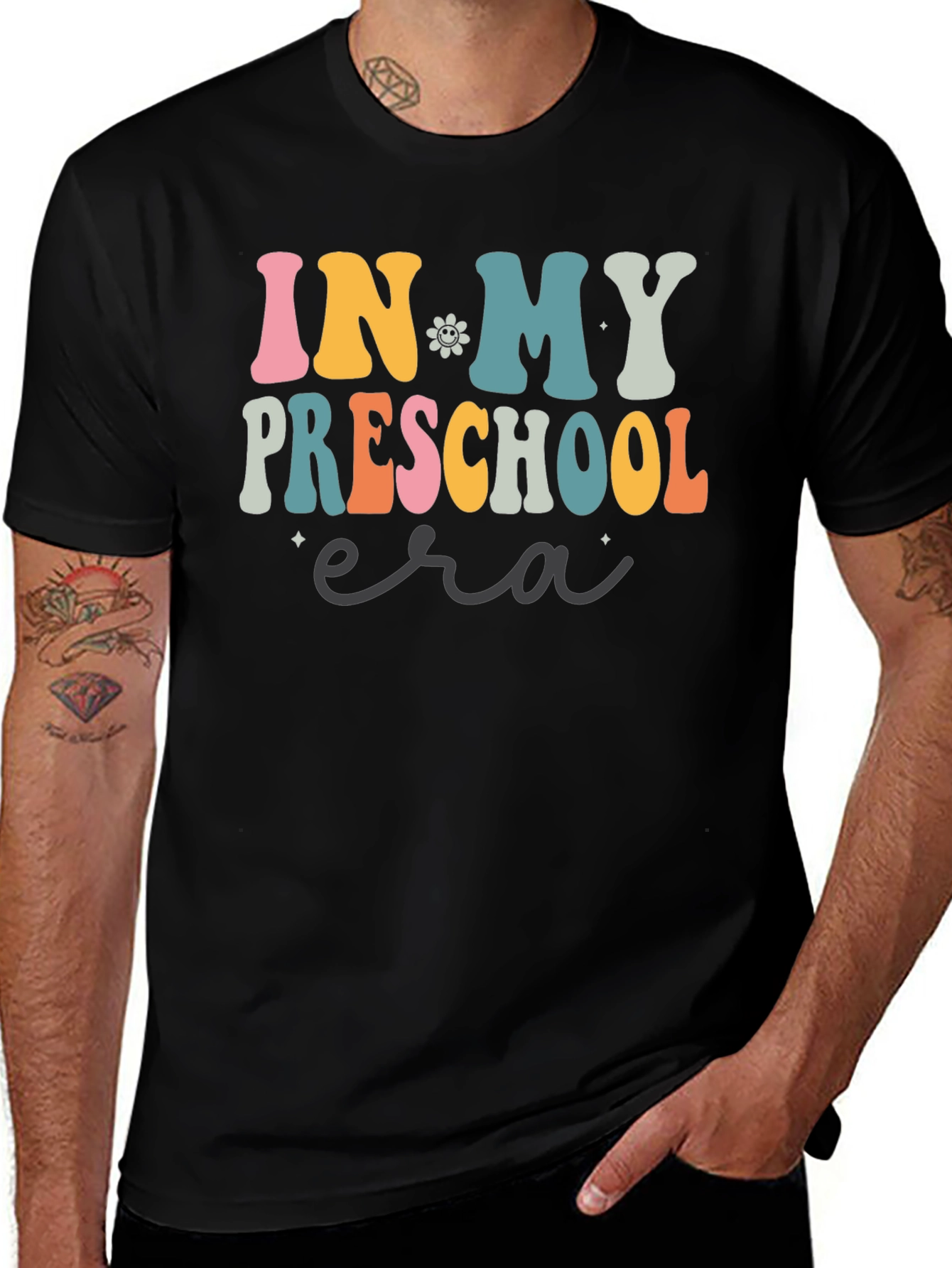 Retro In My Preschool Era Black T-Shirt
