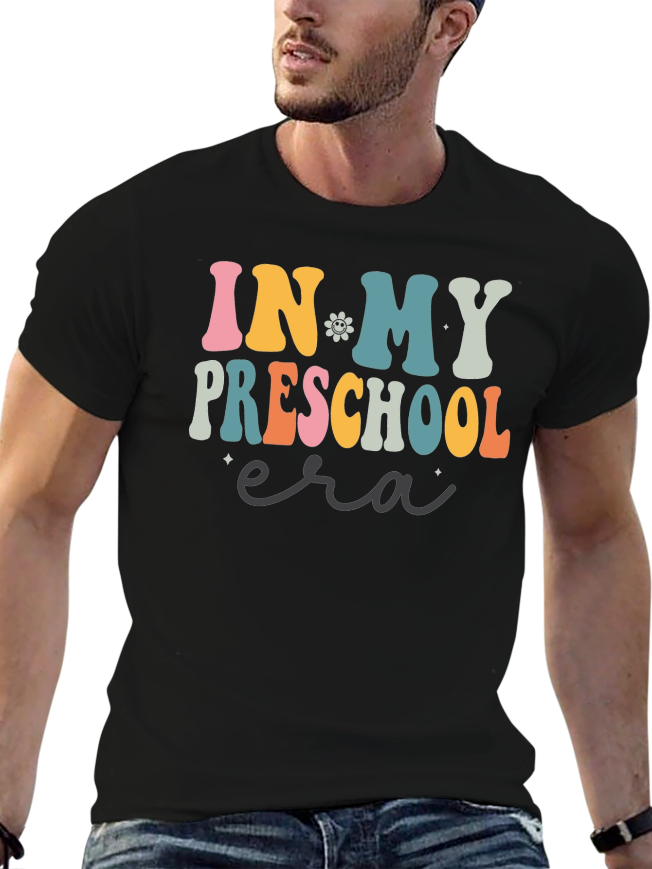 Retro In My Preschool Era Black T-Shirt