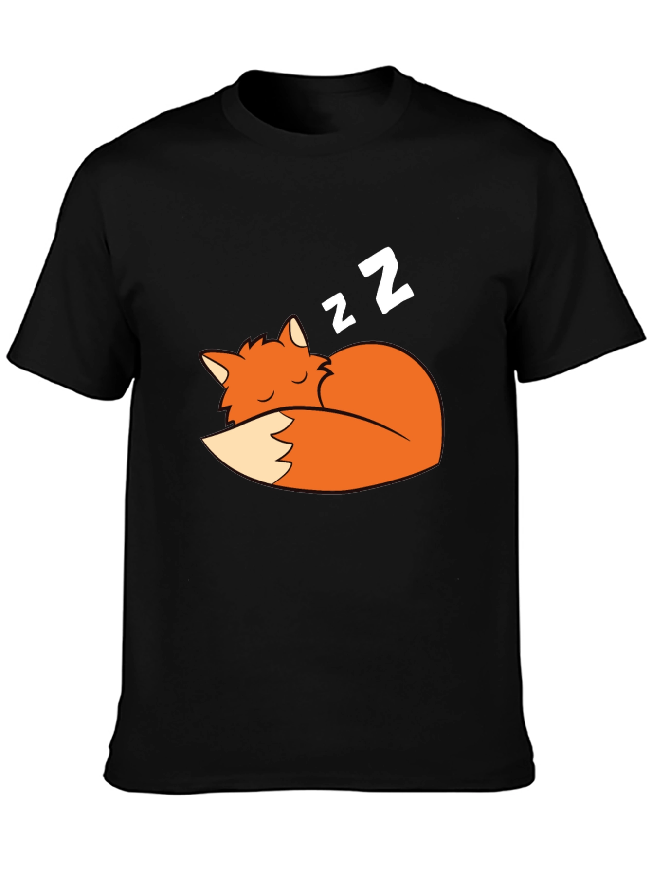 Sleeping Fox Graphic Tee - Soft Cotton Comfort