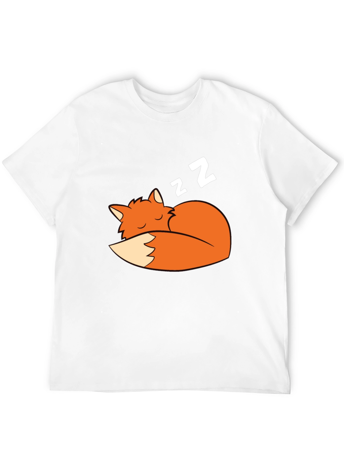 Sleeping Fox Graphic Tee - Soft Cotton Comfort