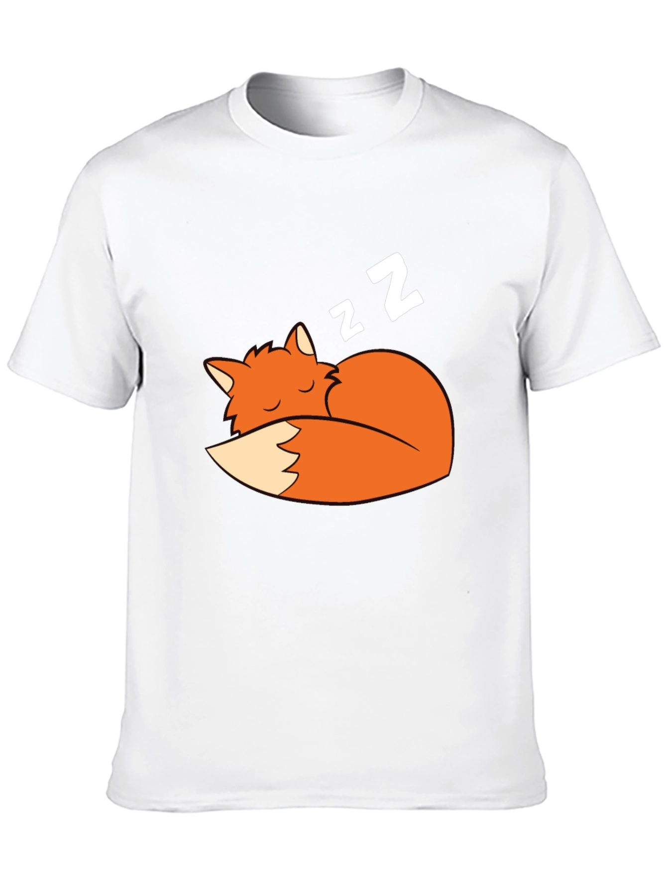 Sleeping Fox Graphic Tee - Soft Cotton Comfort