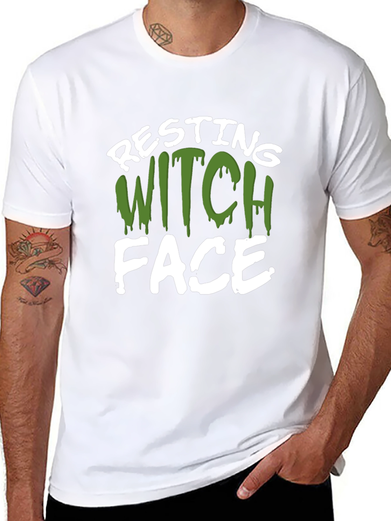 Resting Witch Face Halloween T-Shirt