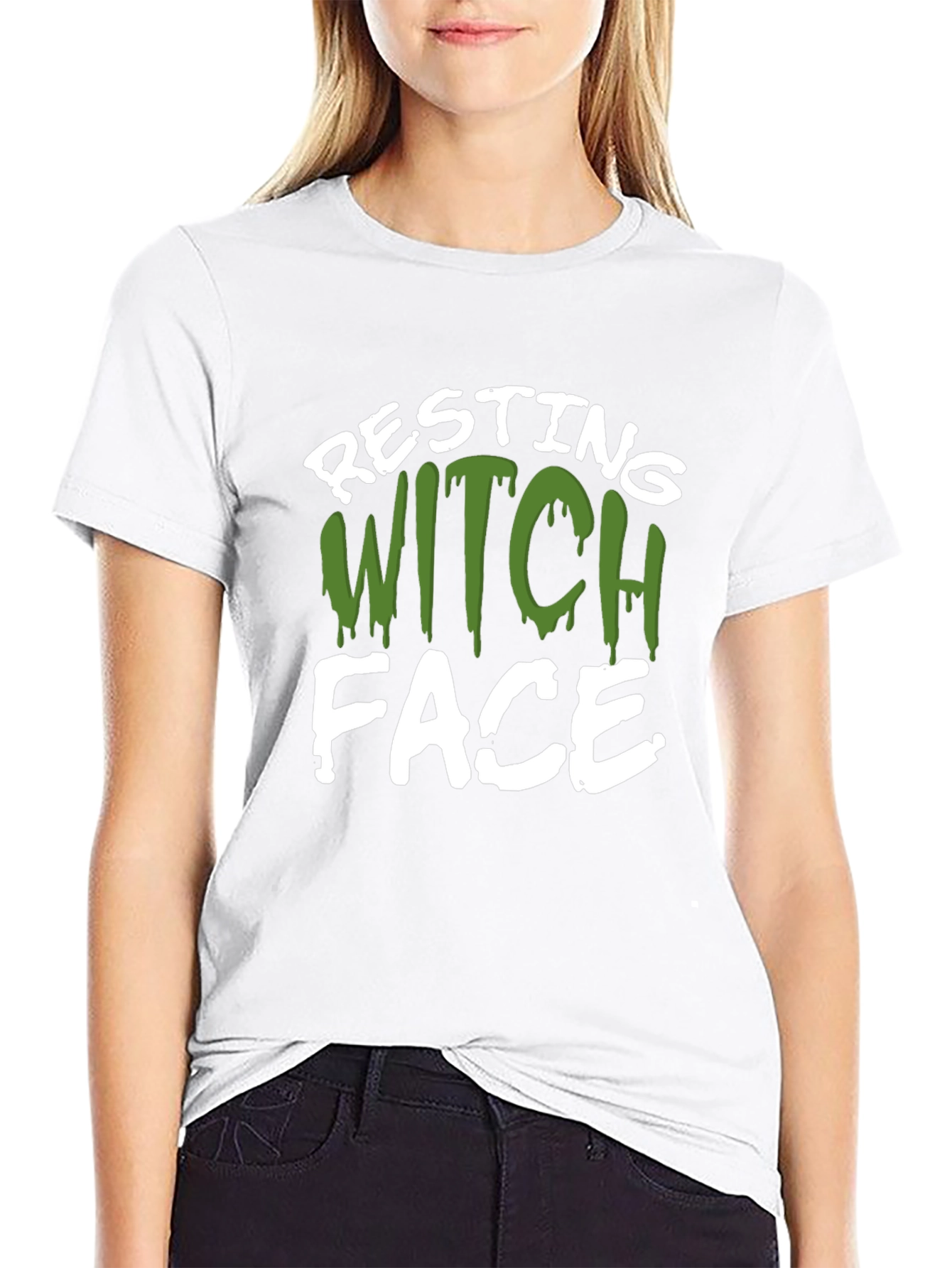 Resting Witch Face Halloween T-Shirt