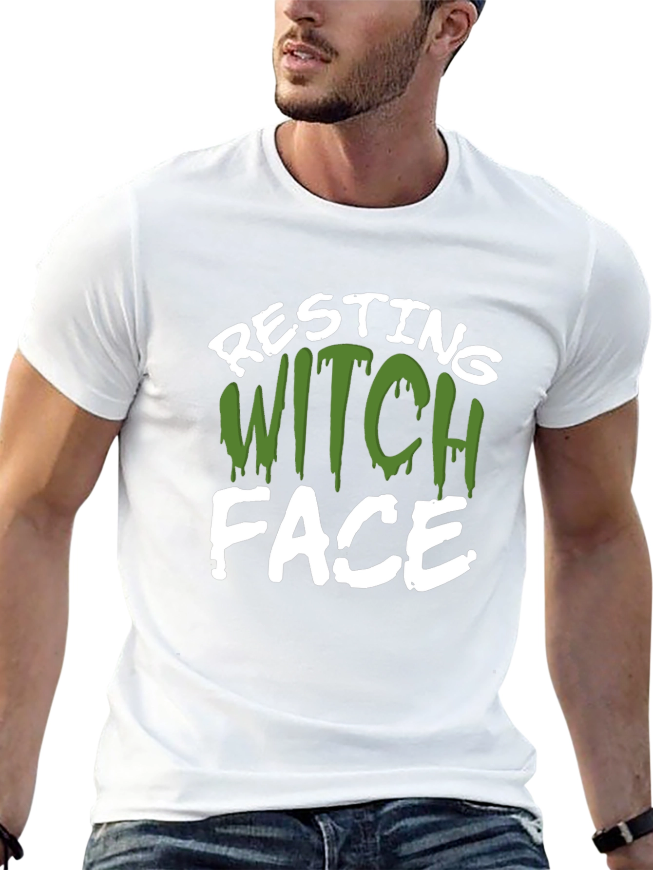 Resting Witch Face Halloween T-Shirt