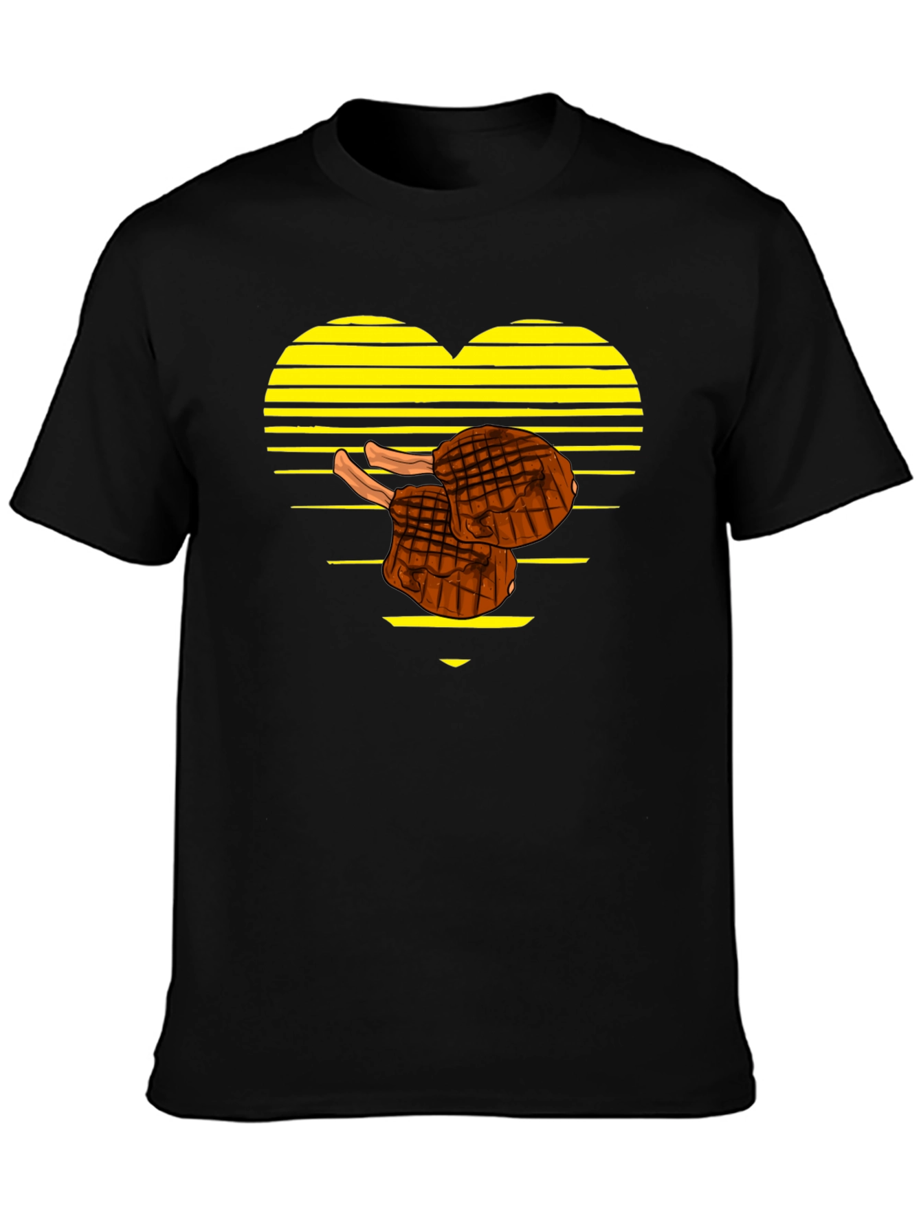 Steak Lover Heart T-Shirt - BBQ Grill Master Tee