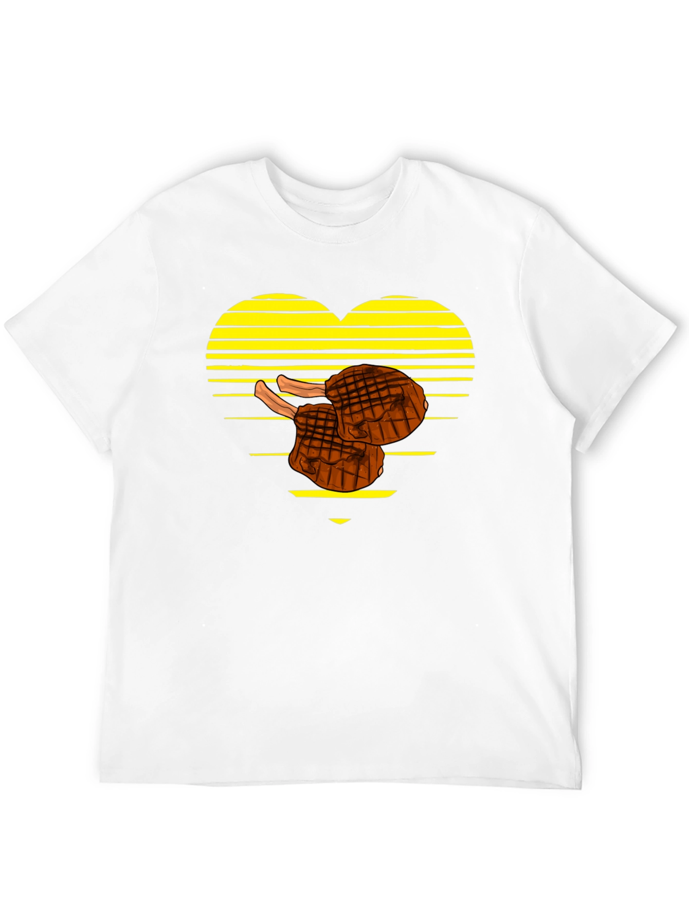 Steak Lover Heart T-Shirt - BBQ Grill Master Tee